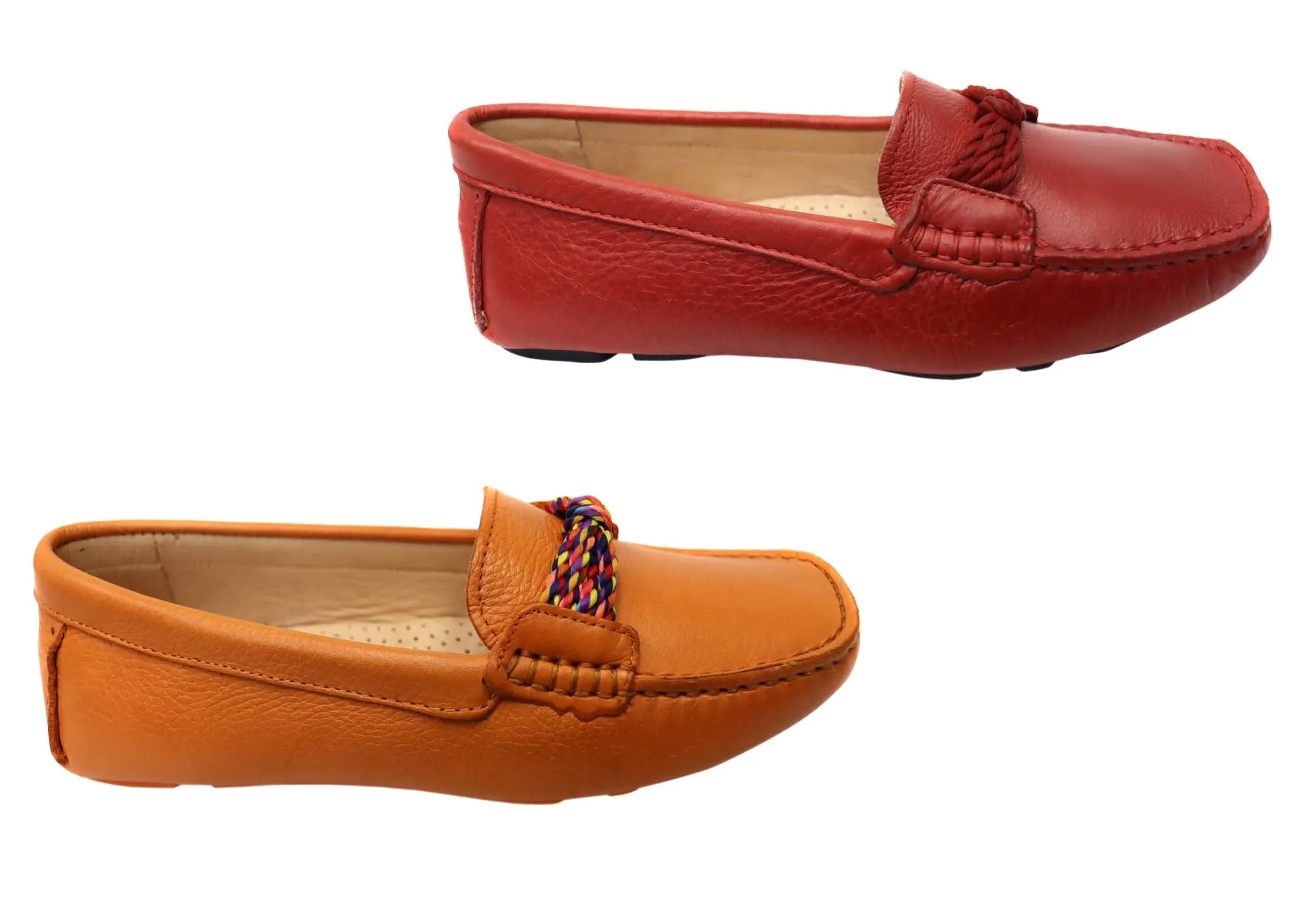 Savelli Erin Damen Bequeme Leder-Loafer Schuhe Hergestellt in Brasilien Savelli Schuhe