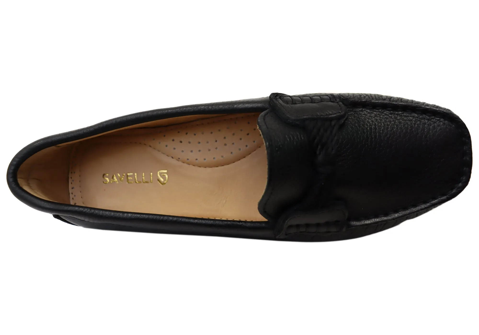 Savelli Erin Damen Bequeme Leder-Loafer Schuhe Hergestellt in Brasilien Savelli Schuhe