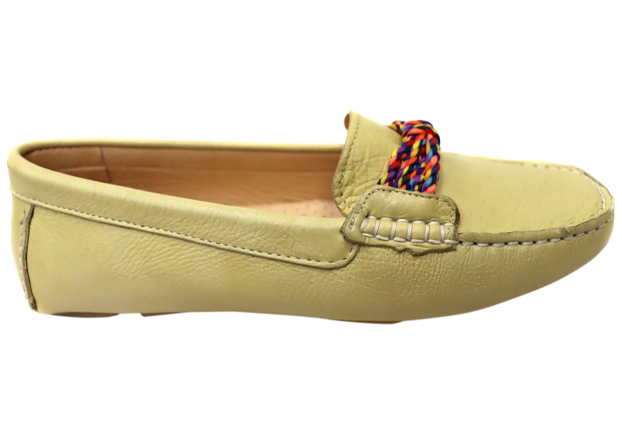 Savelli Erin Damen Bequeme Leder-Loafer Schuhe Hergestellt in Brasilien Savelli Schuhe