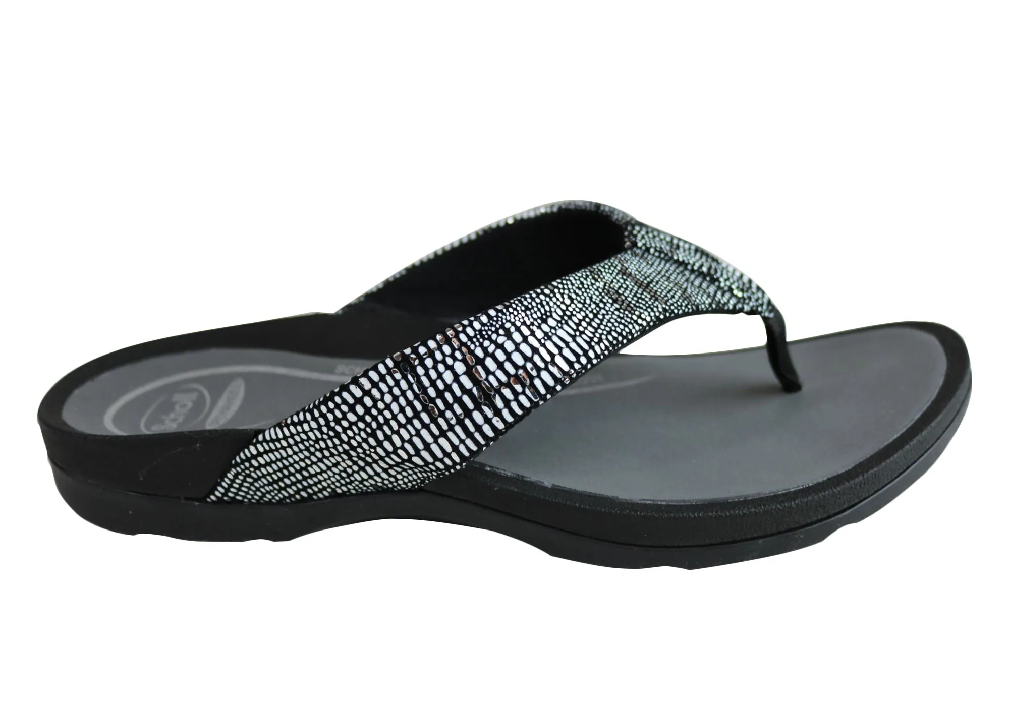 Scholl Orthaheel Treasure Damen Komfort-Supportive Zehensteg-Sandalen Scholl Orthaheel Schuhe