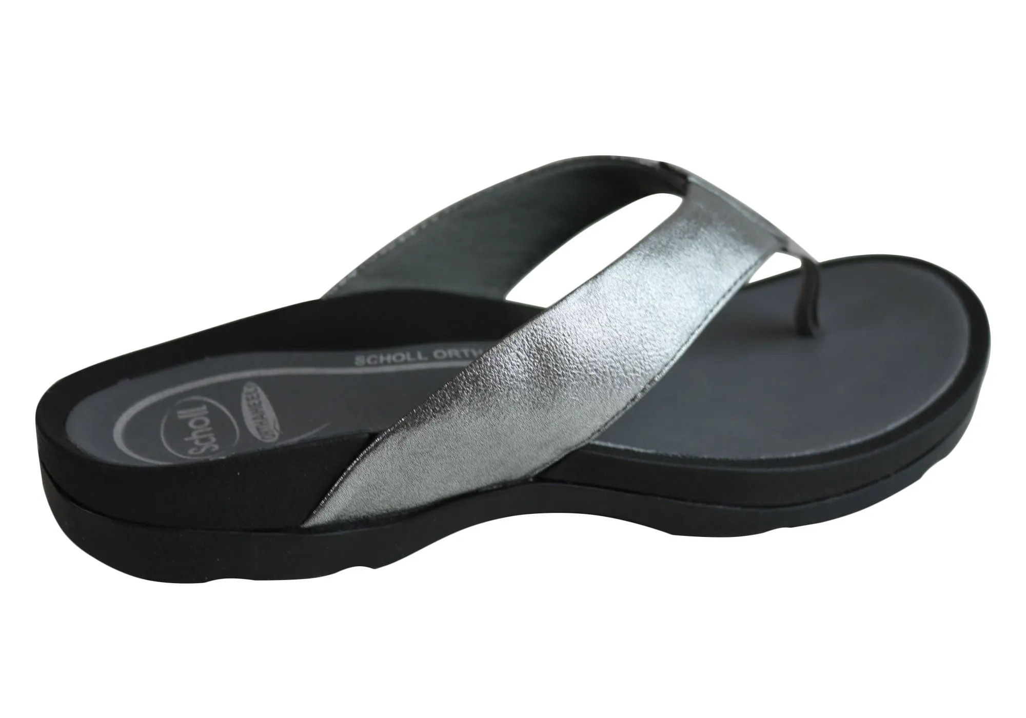 Scholl Orthaheel Treasure Damen Komfort-Supportive Zehensteg-Sandalen Scholl Orthaheel Schuhe