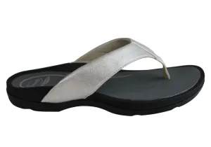 Scholl Orthaheel Treasure Damen Komfort-Supportive Zehensteg-Sandalen Scholl Orthaheel Schuhe