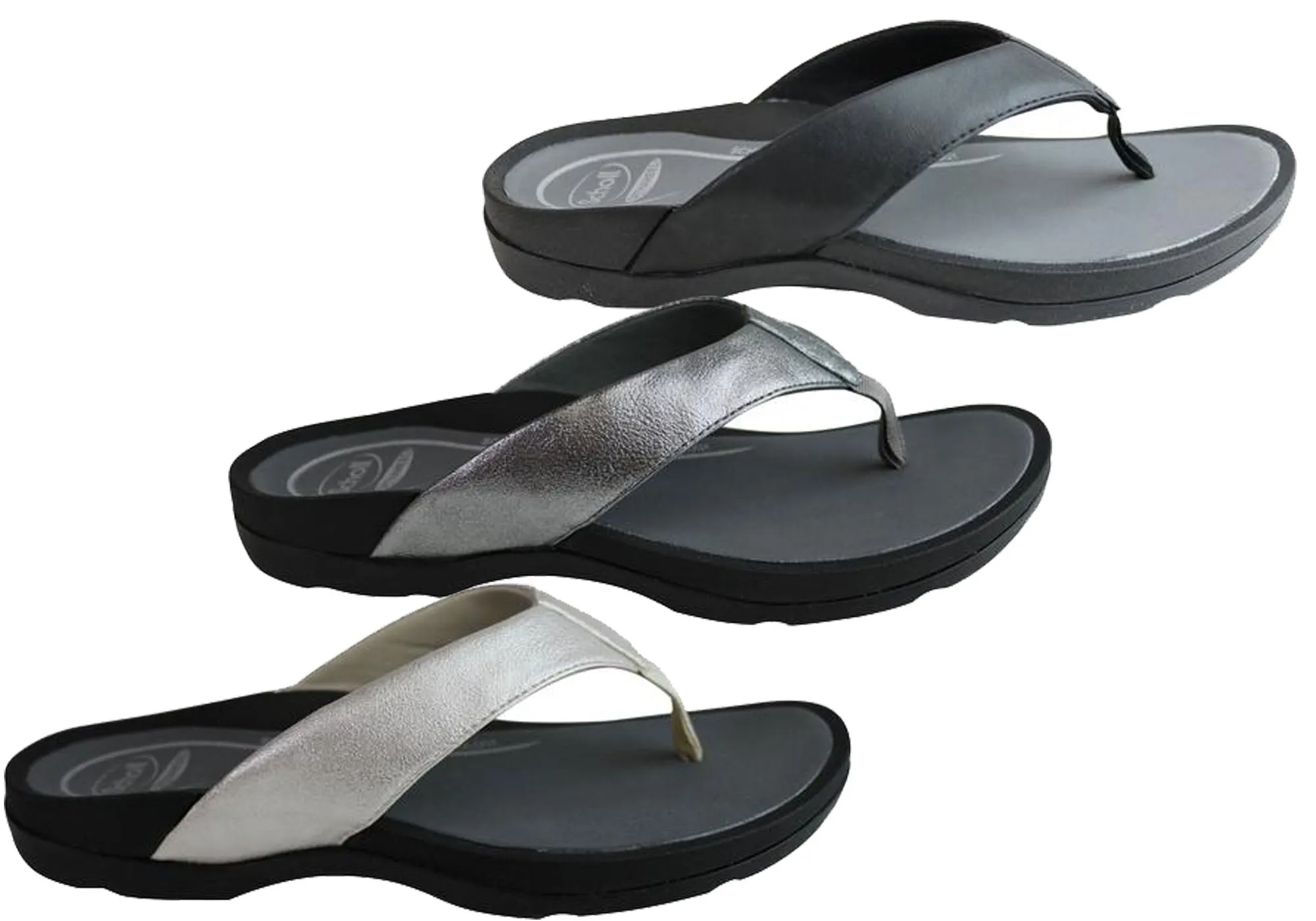 Scholl Orthaheel Treasure Damen Komfort-Supportive Zehensteg-Sandalen Scholl Orthaheel Schuhe