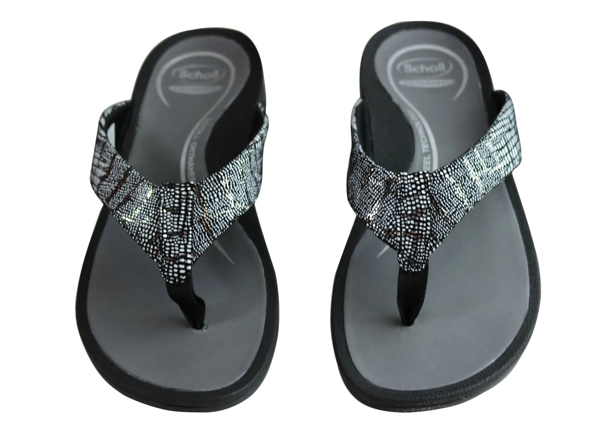 Scholl Orthaheel Treasure Damen Komfort-Supportive Zehensteg-Sandalen Scholl Orthaheel Schuhe