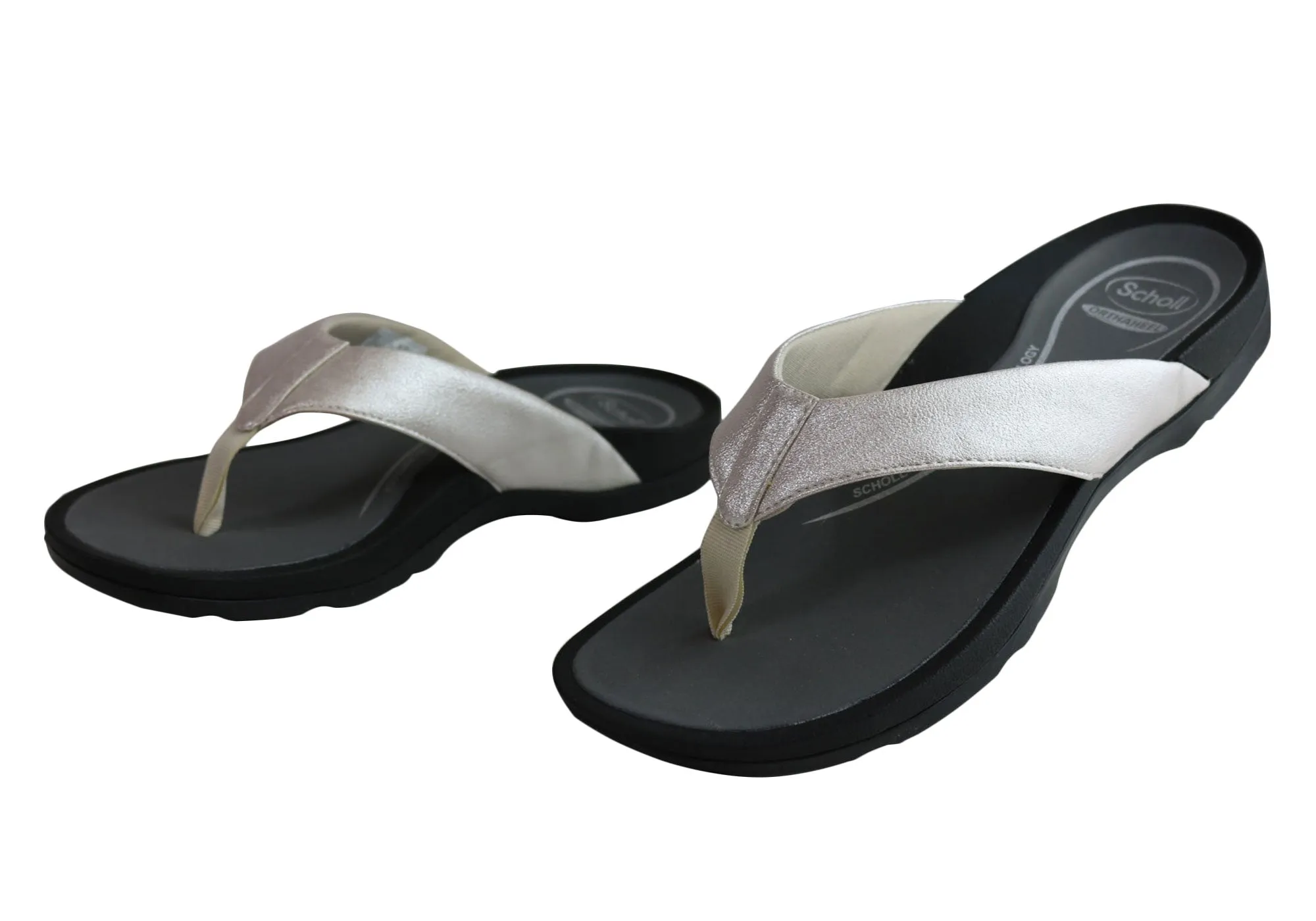Scholl Orthaheel Treasure Damen Komfort-Supportive Zehensteg-Sandalen Scholl Orthaheel Schuhe