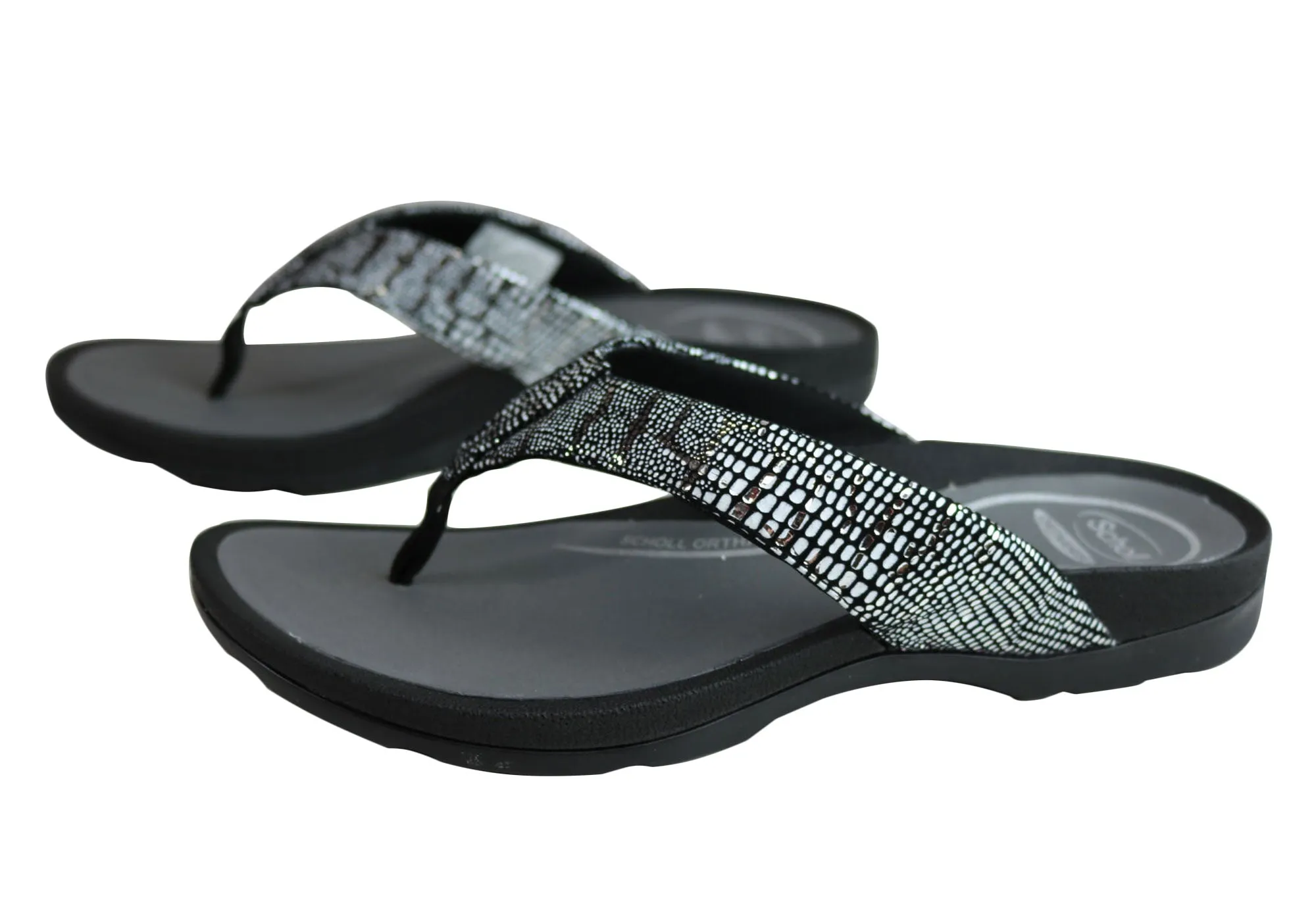 Scholl Orthaheel Treasure Damen Komfort-Supportive Zehensteg-Sandalen Scholl Orthaheel Schuhe