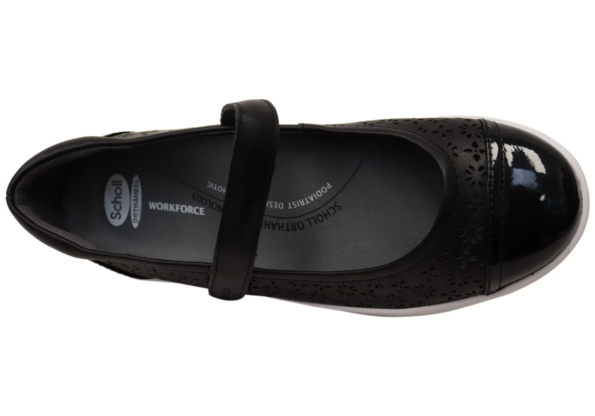 Scholl Orthaheel Damen Rhonda Punch Mary Jane Stützlederschuhe Scholl Orthaheel Schuhe