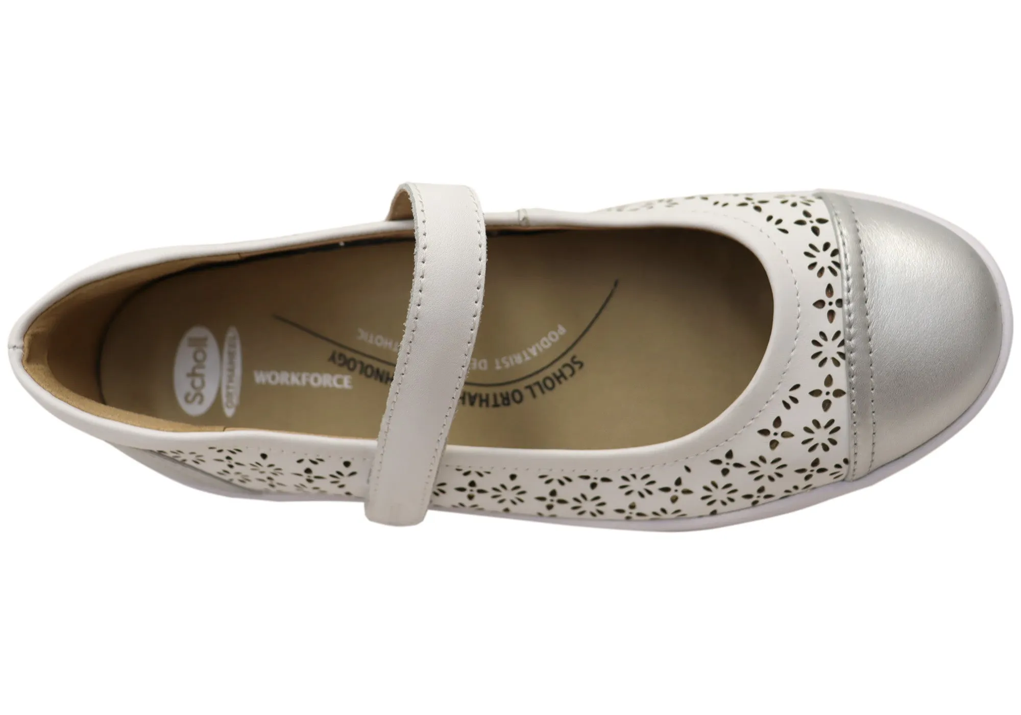 Scholl Orthaheel Damen Rhonda Punch Mary Jane Stützlederschuhe Scholl Orthaheel Schuhe