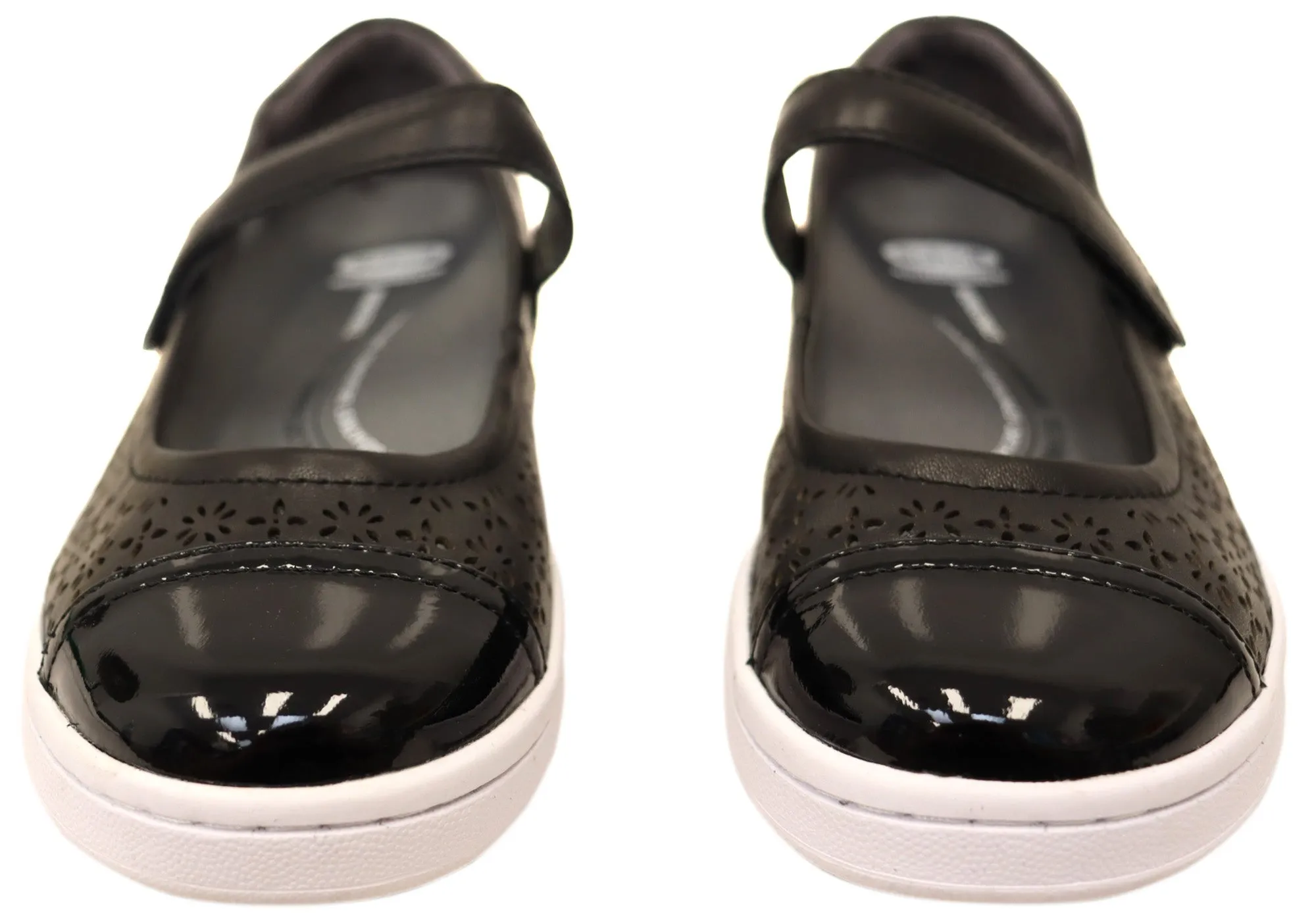 Scholl Orthaheel Damen Rhonda Punch Mary Jane Stützlederschuhe Scholl Orthaheel Schuhe