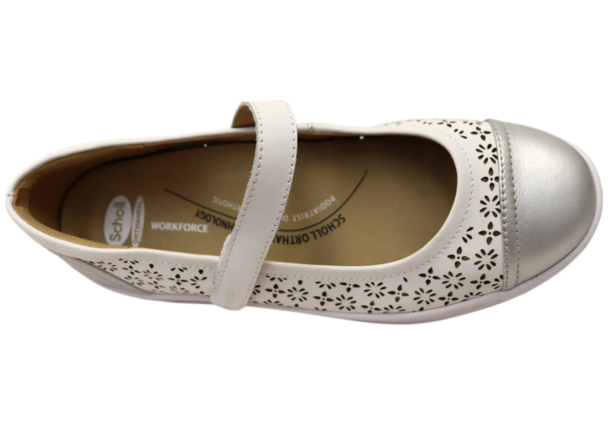 Scholl Orthaheel Damen Rhonda Punch Mary Jane Stützlederschuhe Scholl Orthaheel Schuhe