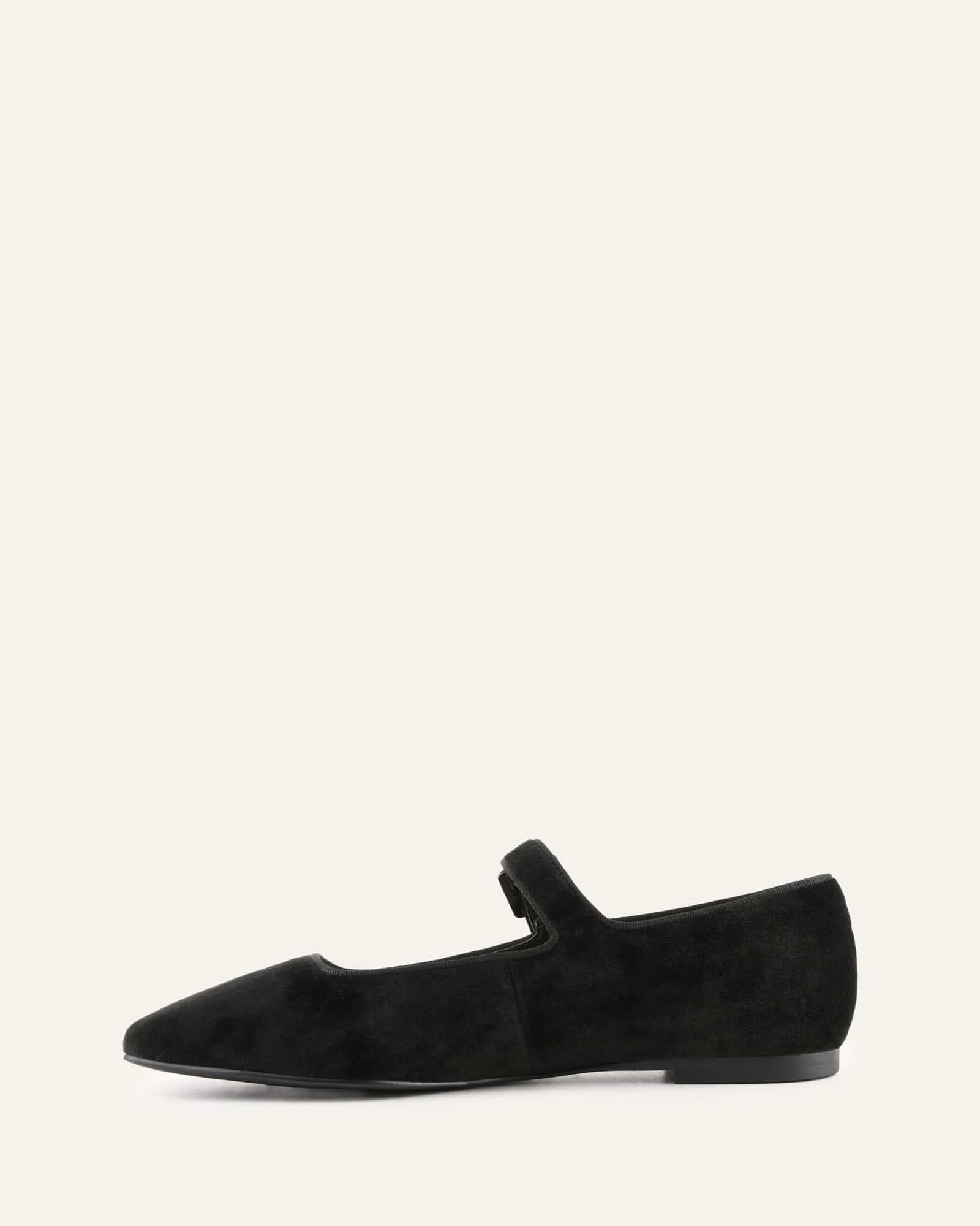 SERAFINA CASUAL FLATS SCHWARZER SAMT