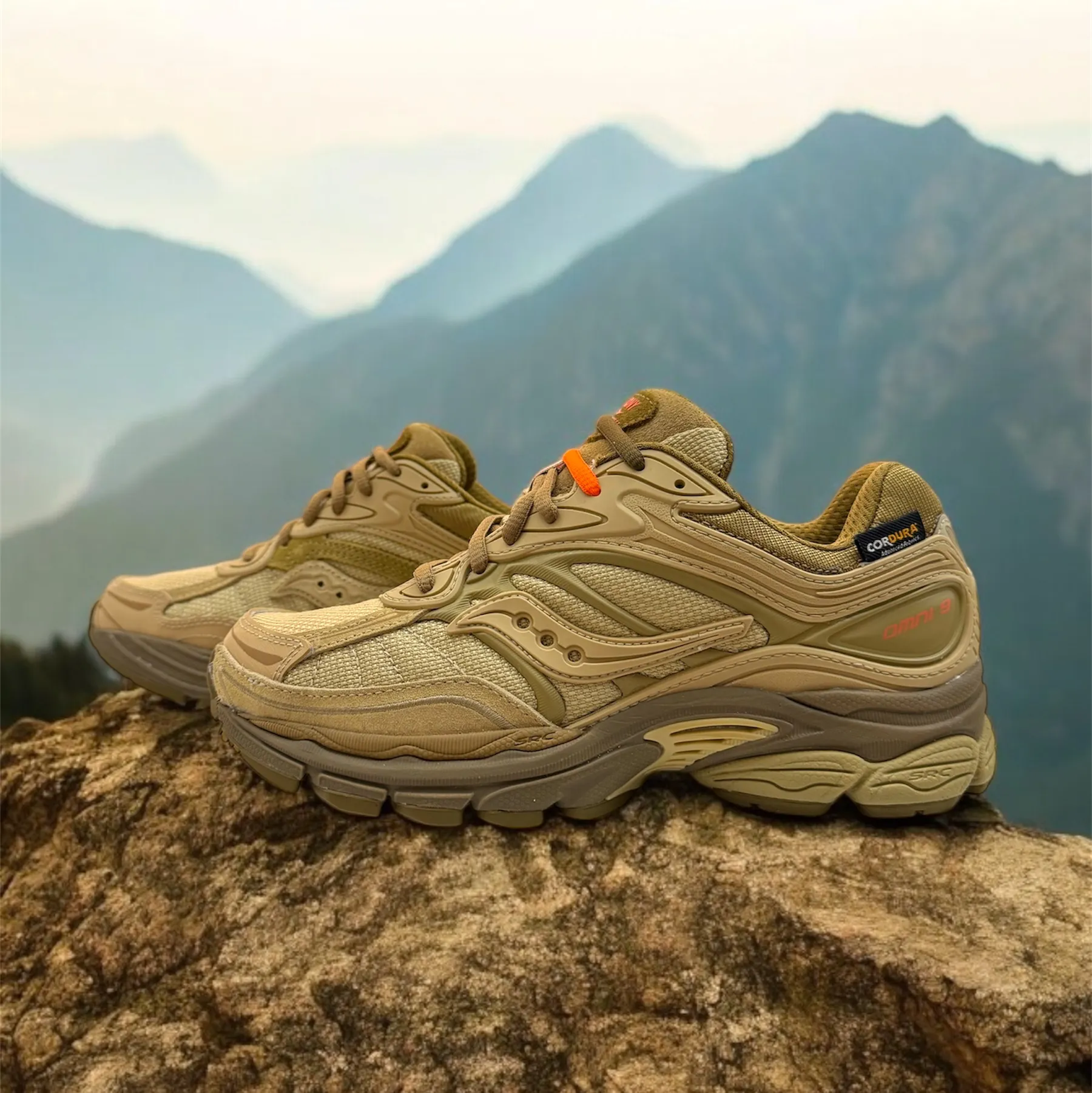 Schuhe Saucony Saucony Herren Progrid Omni 9 Beige Tan