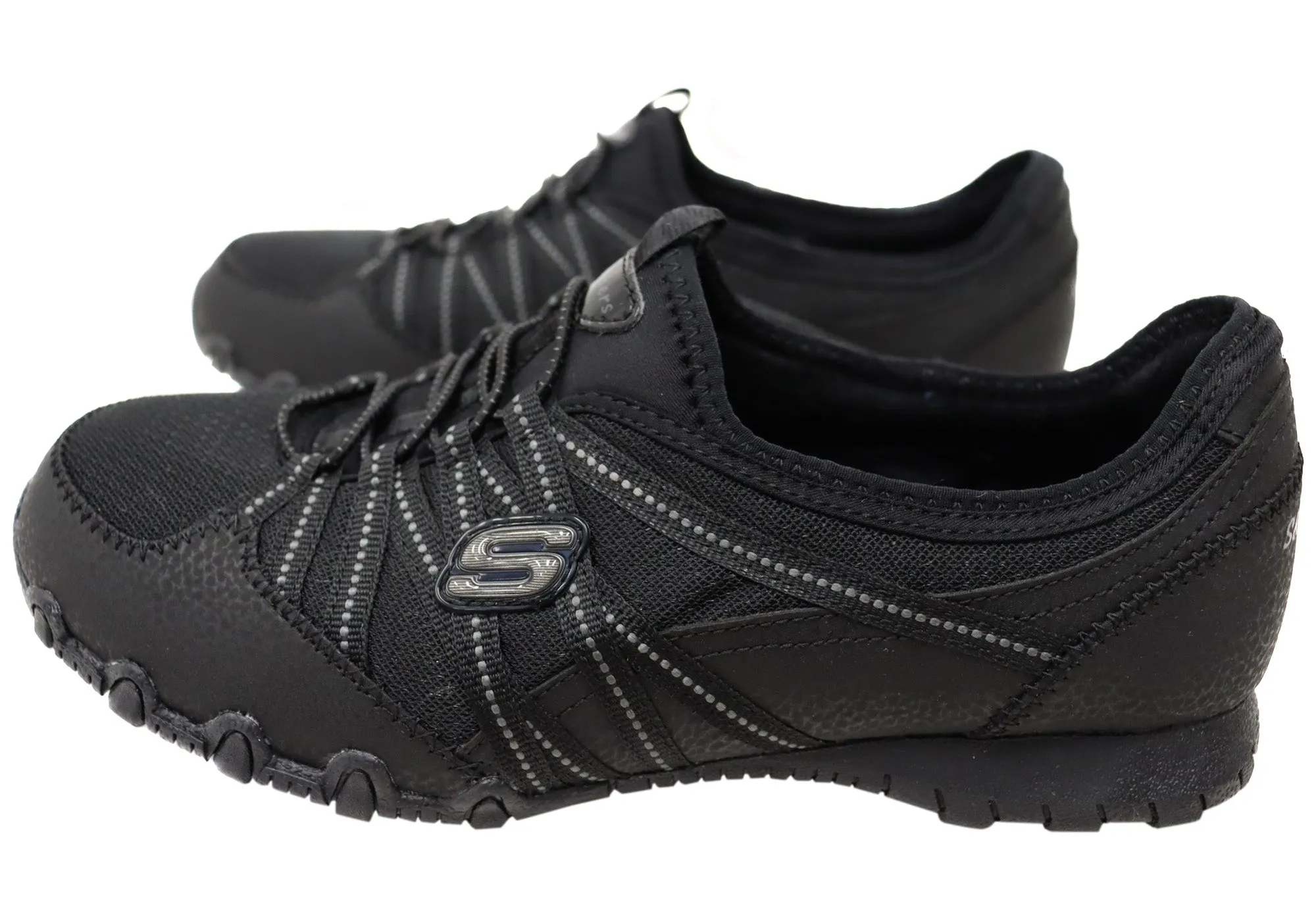 Skechers Damen Bikers Lite Relive Bequeme Weite Passform Schuhe Skechers Schuhe