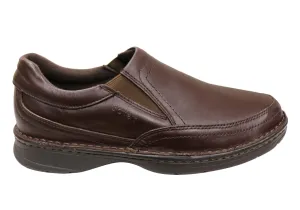 Slatters Accord Herren Weite Passform Schlupf-Leder Komfort Wanderschuhe Slatters Schuhe