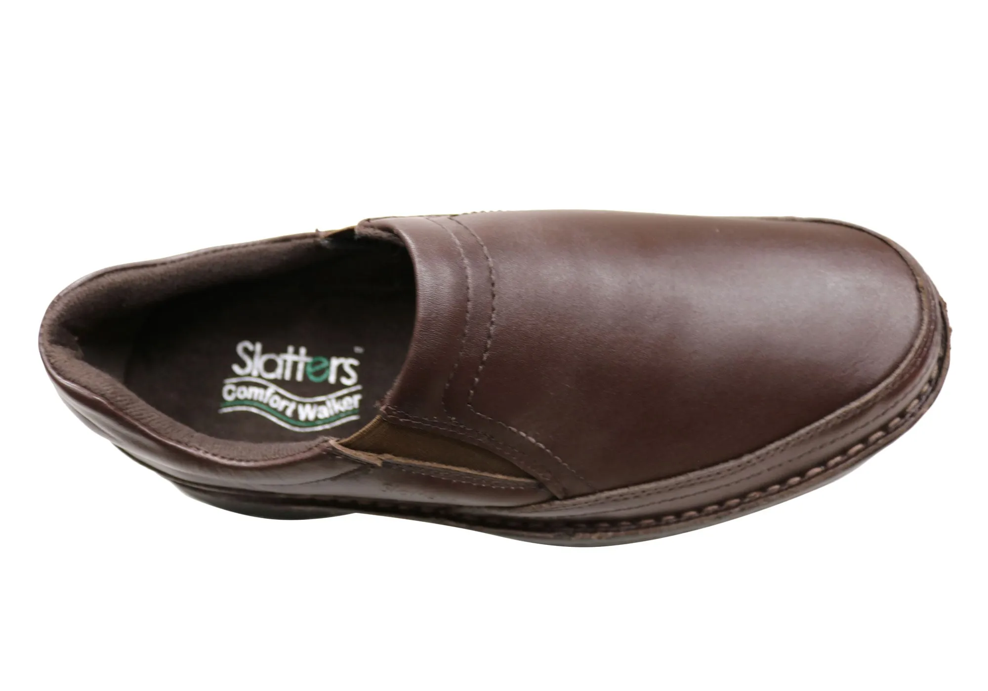Slatters Accord Herren Weite Passform Schlupf-Leder Komfort Wanderschuhe Slatters Schuhe