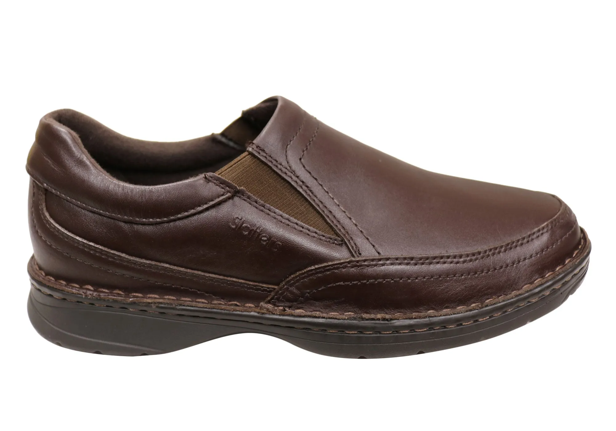 Slatters Accord Herren Weite Passform Schlupf-Leder Komfort Wanderschuhe Slatters Schuhe