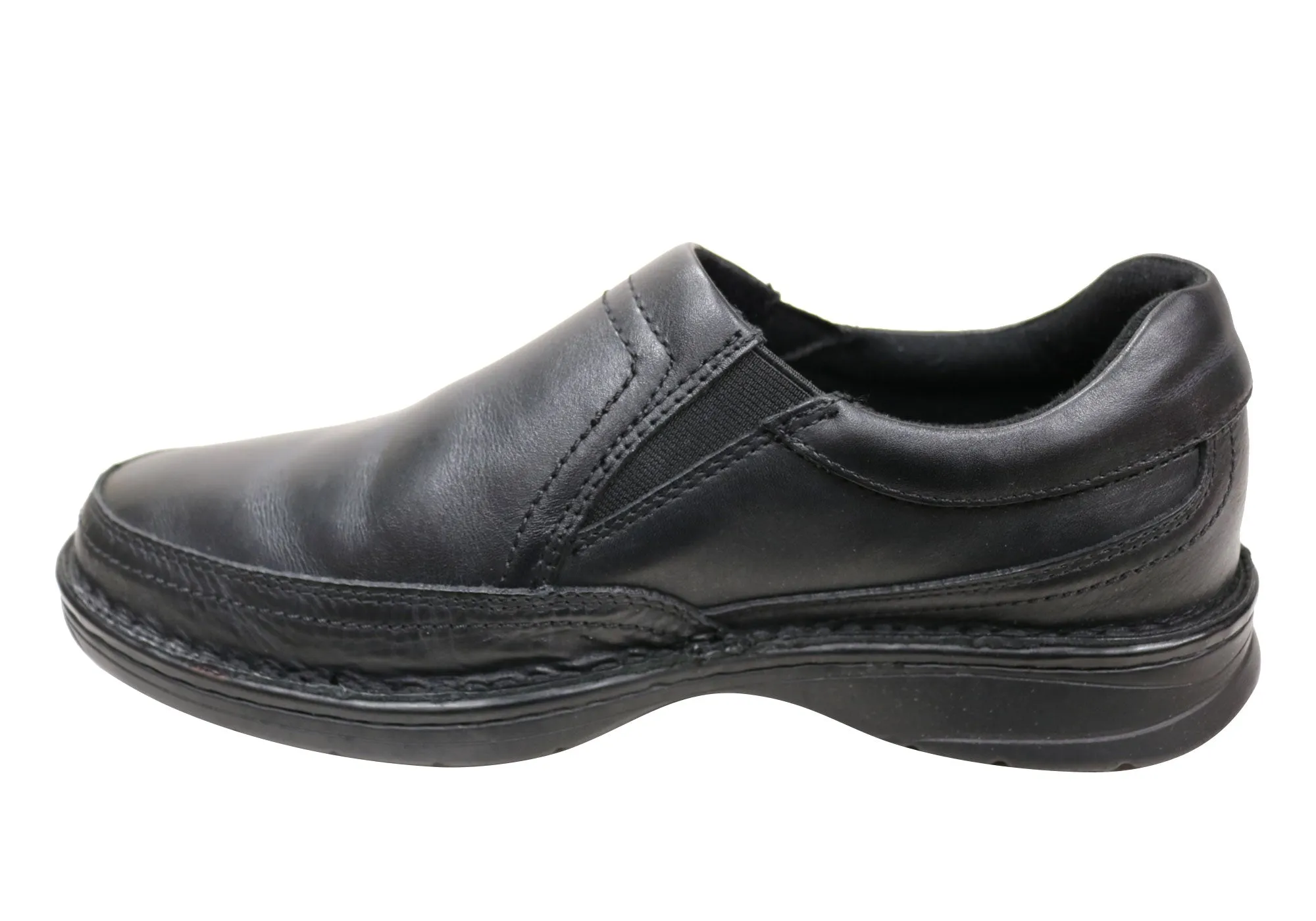 Slatters Accord Herren Weite Passform Schlupf-Leder Komfort Wanderschuhe Slatters Schuhe