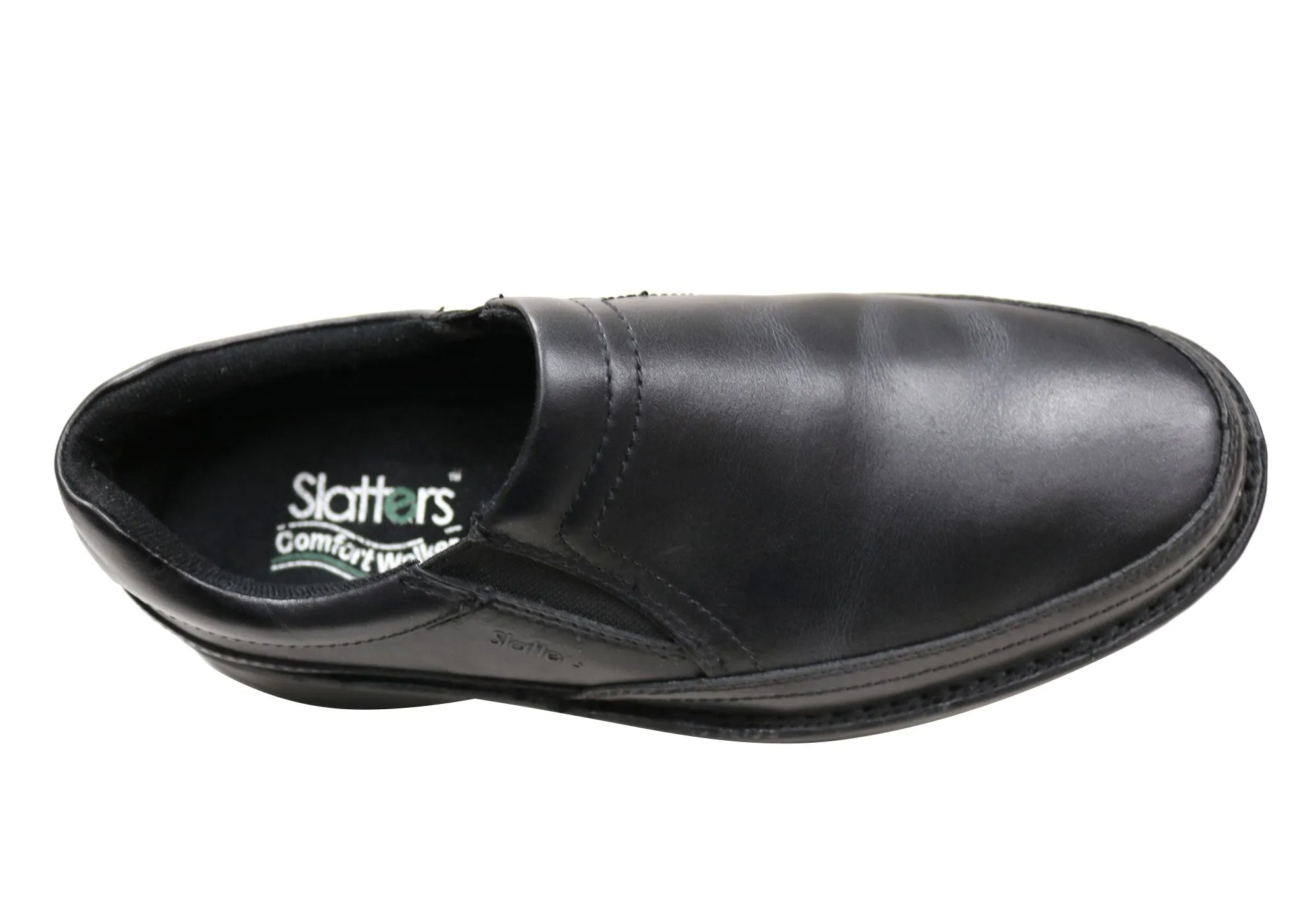 Slatters Accord Herren Weite Passform Schlupf-Leder Komfort Wanderschuhe Slatters Schuhe