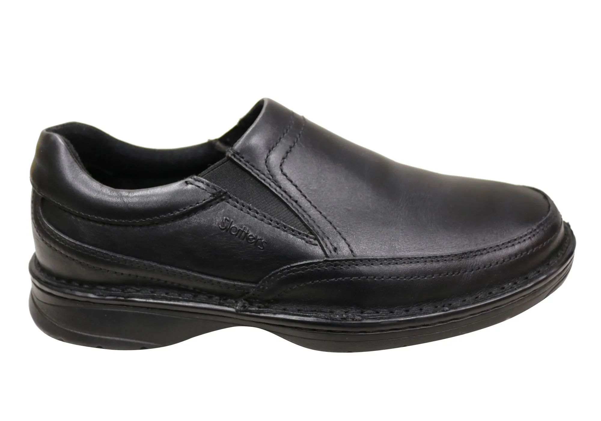 Slatters Accord Herren Weite Passform Schlupf-Leder Komfort Wanderschuhe Slatters Schuhe