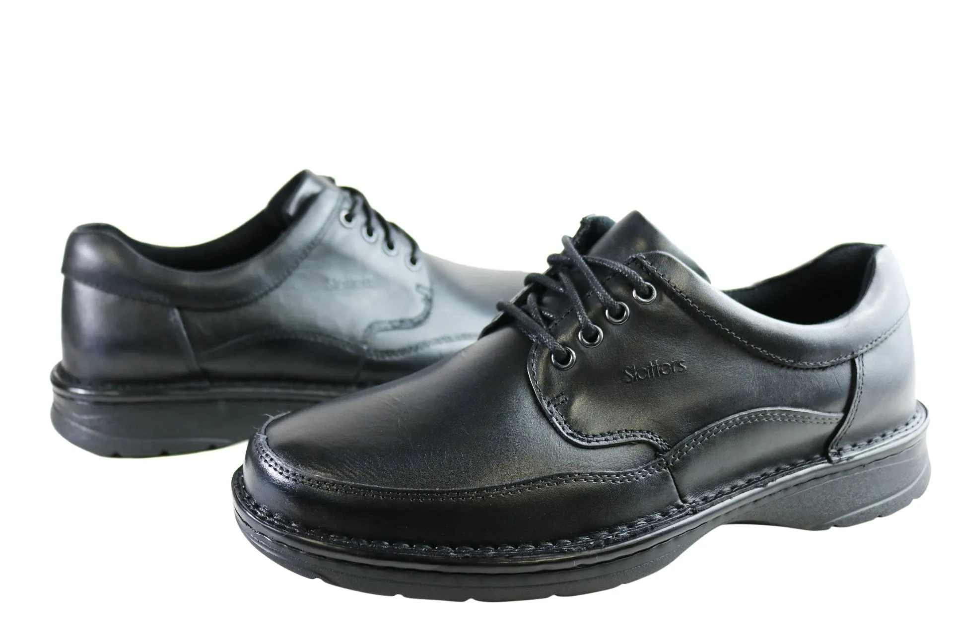 Slatters Award II Herren Lederschuhe Breite Bequeme Schnürung Wander Schuhe Slatters Schuhe