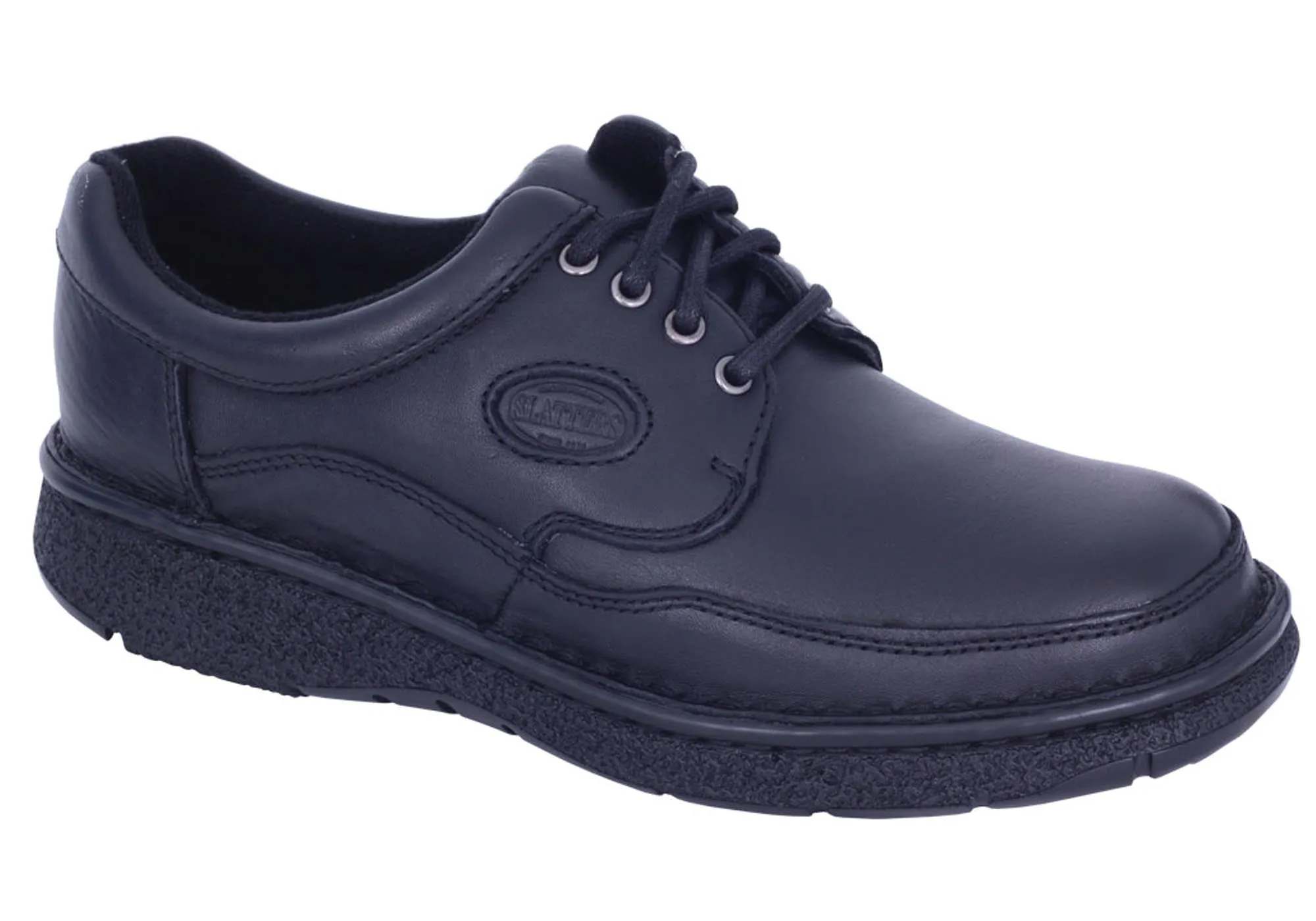 Slatters Award Herren Leder Bequeme Weite Schnürwalking Schuhe Slatters Schuhe