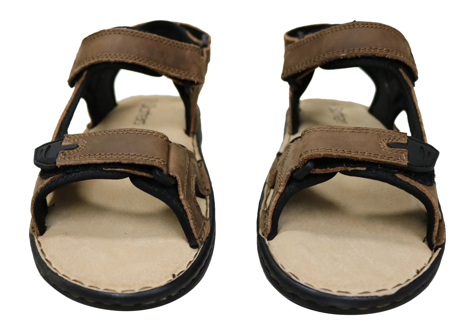 Slatters Kingsmen Herren Bequeme Verstellbare Ledersandalen Slatters Schuhe