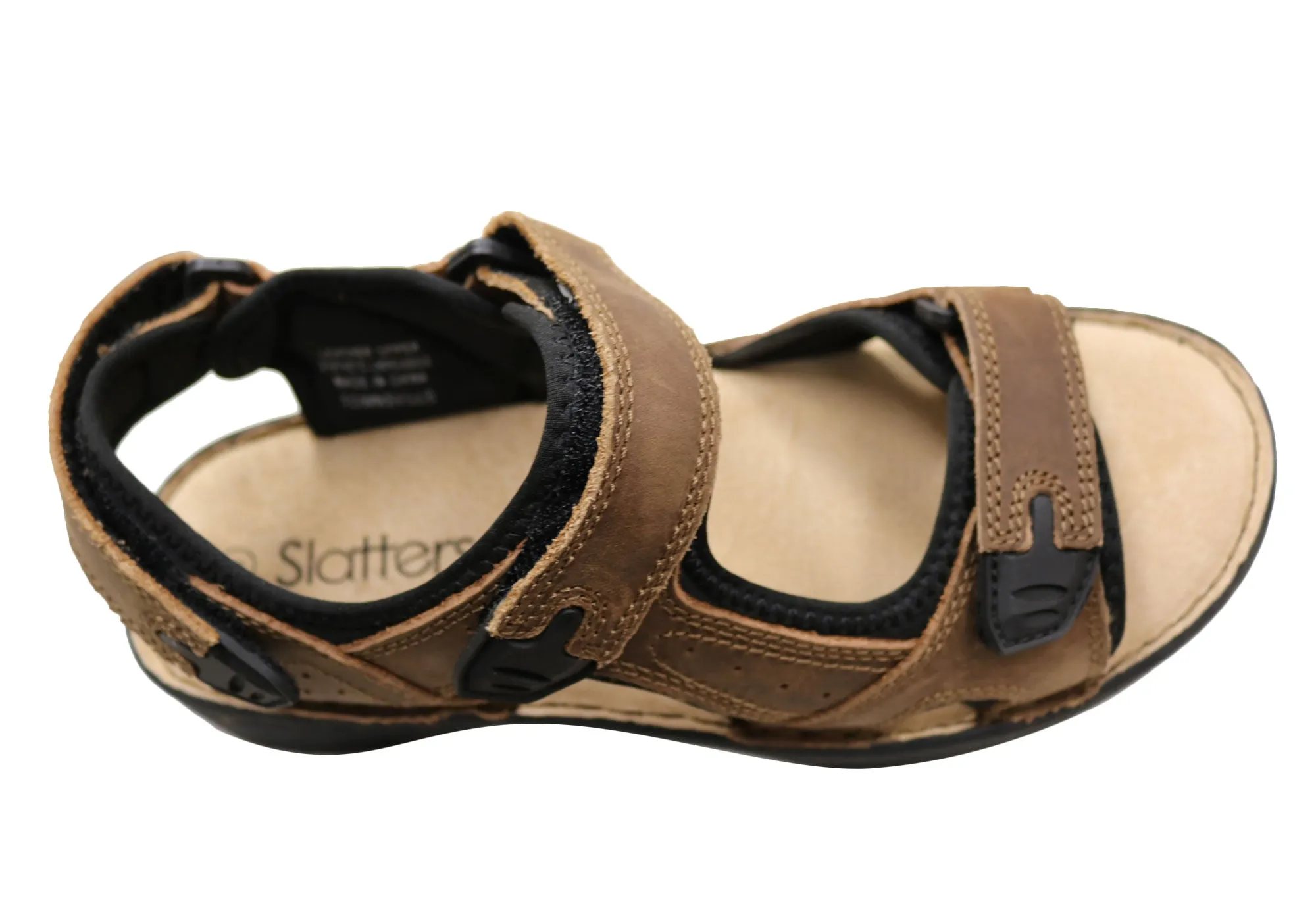 Slatters Kingsmen Herren Bequeme Verstellbare Ledersandalen Slatters Schuhe