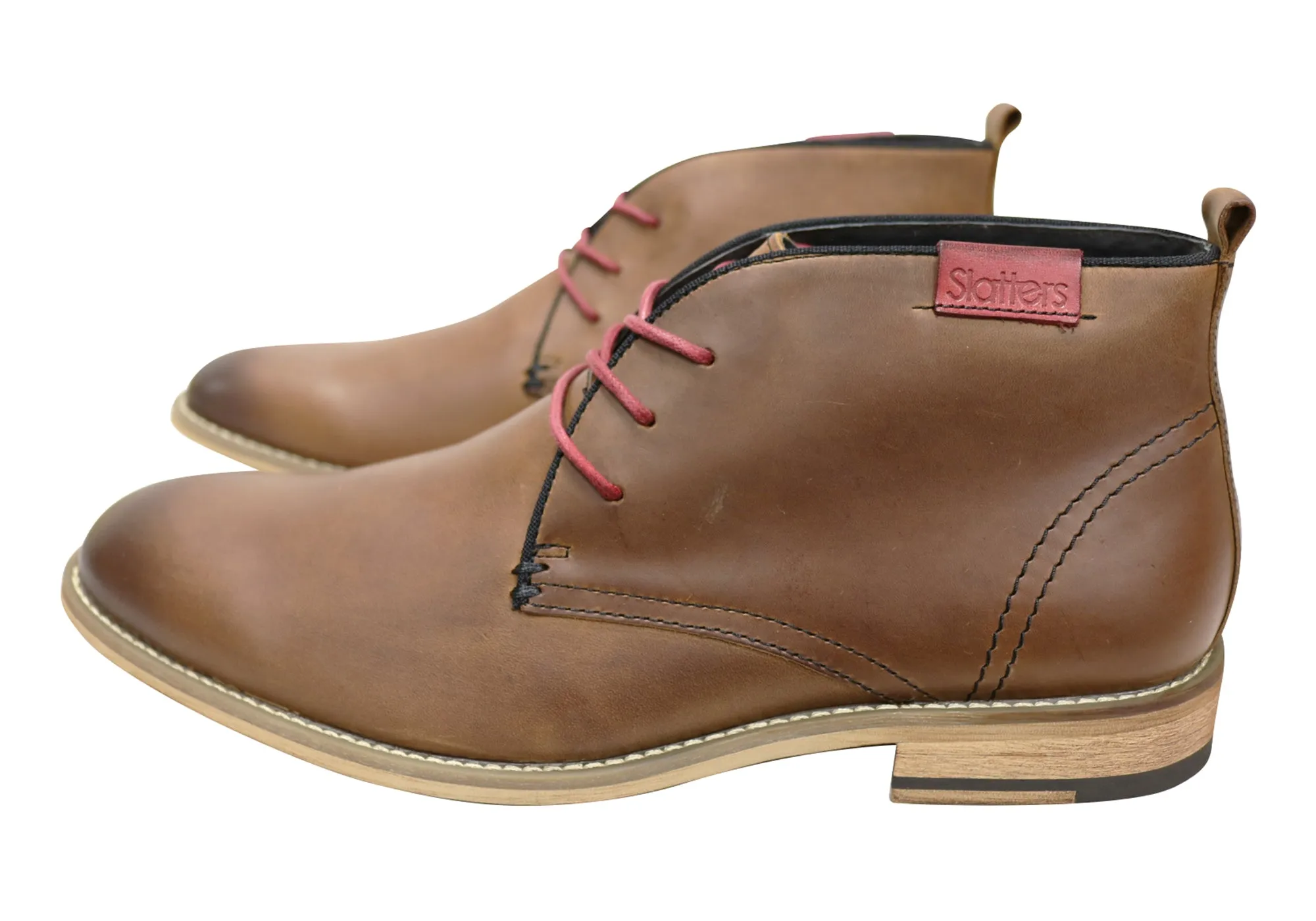 Slatters Nevada Herren Leder Schnürstiefel Slatters Schuhe