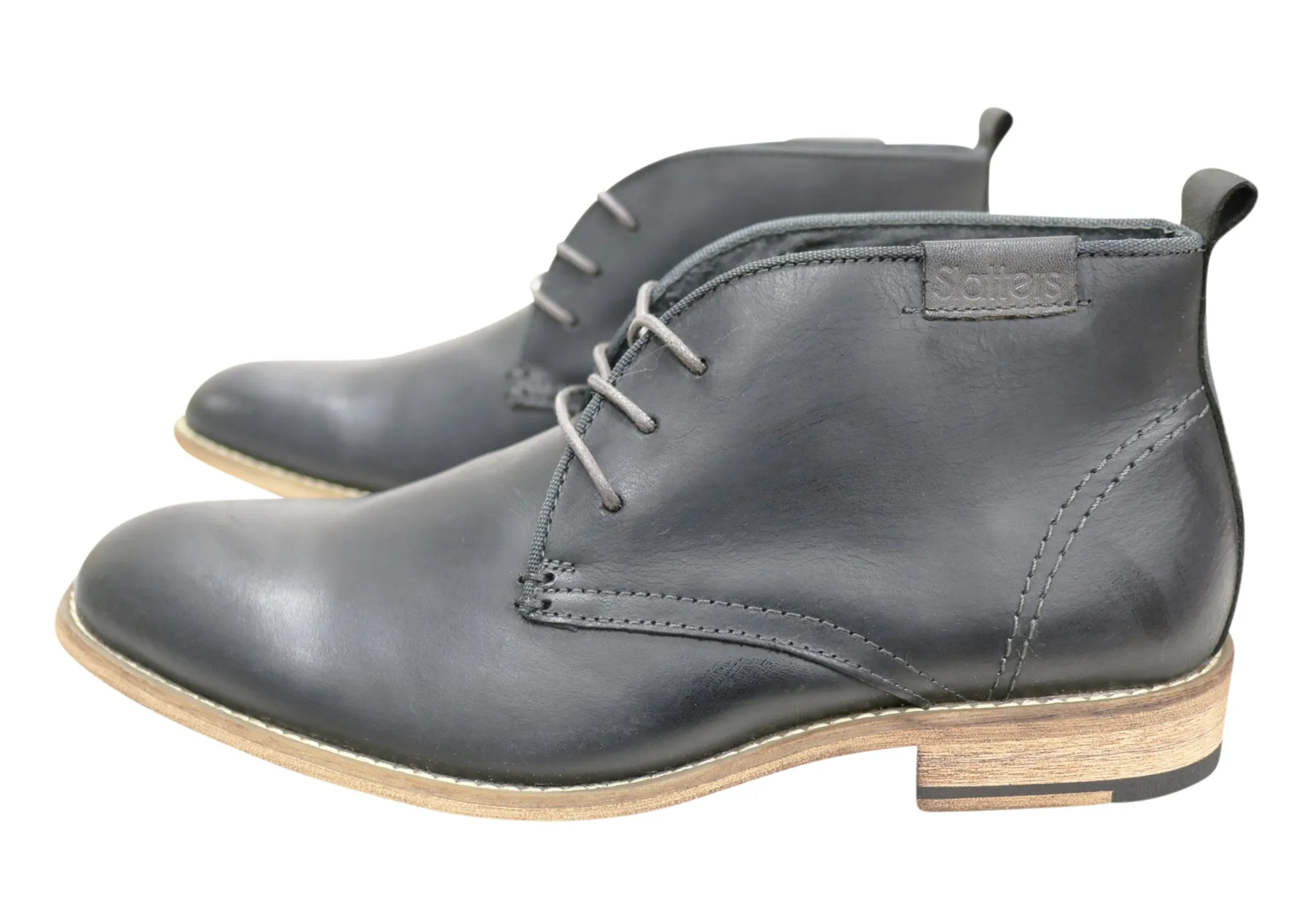 Slatters Nevada Herren Leder Schnürstiefel Slatters Schuhe