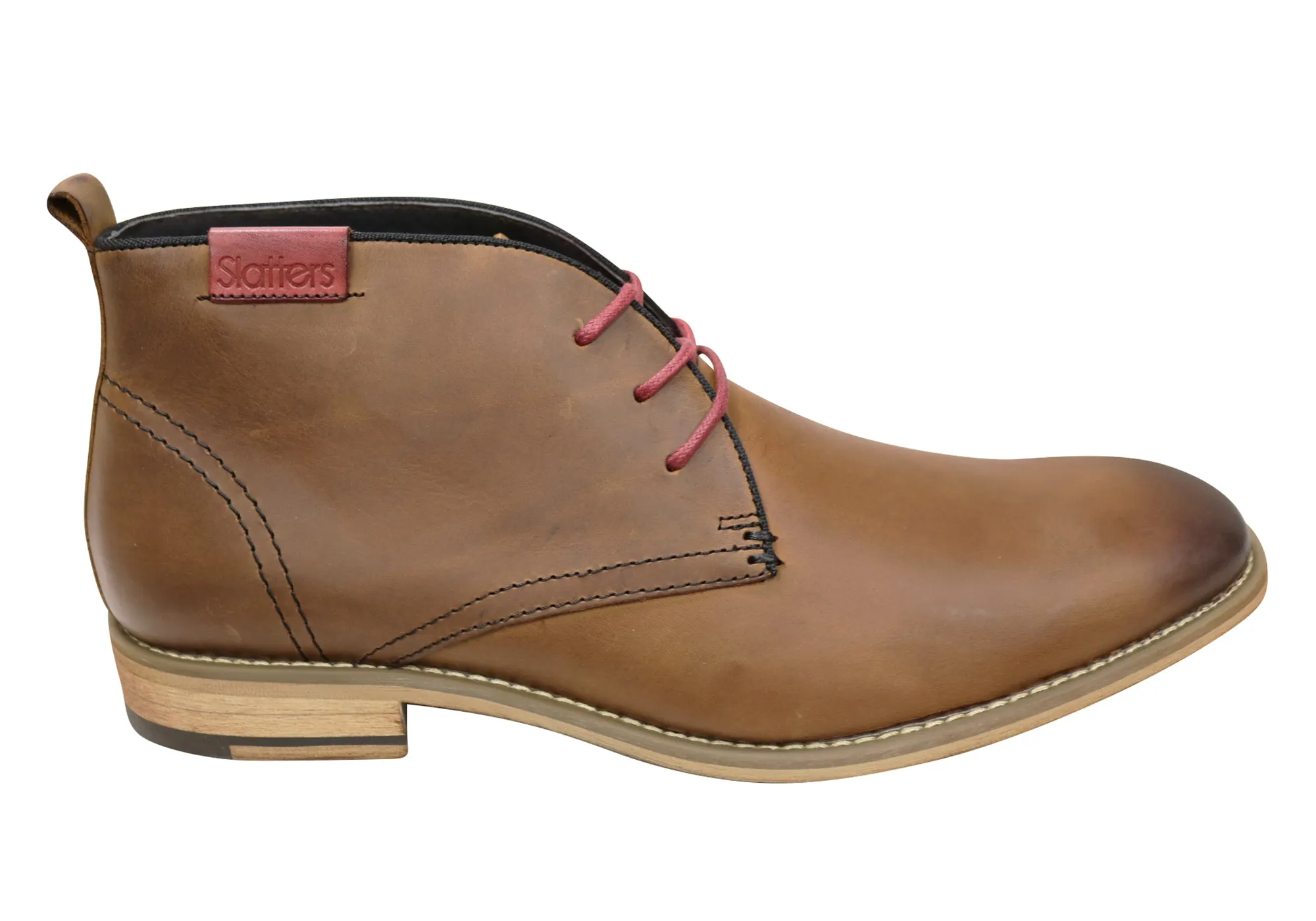 Slatters Nevada Herren Leder Schnürstiefel Slatters Schuhe