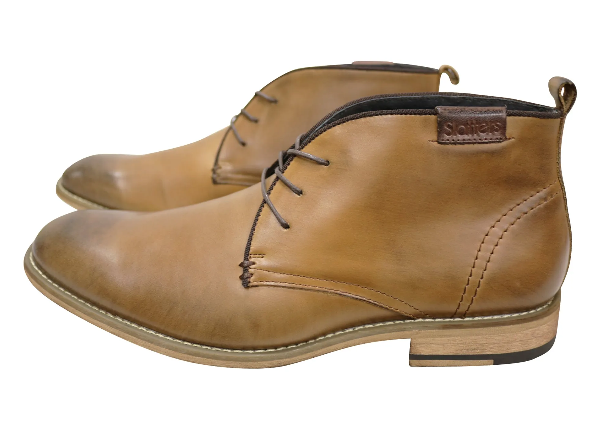 Slatters Nevada Herren Leder Schnürstiefel Slatters Schuhe