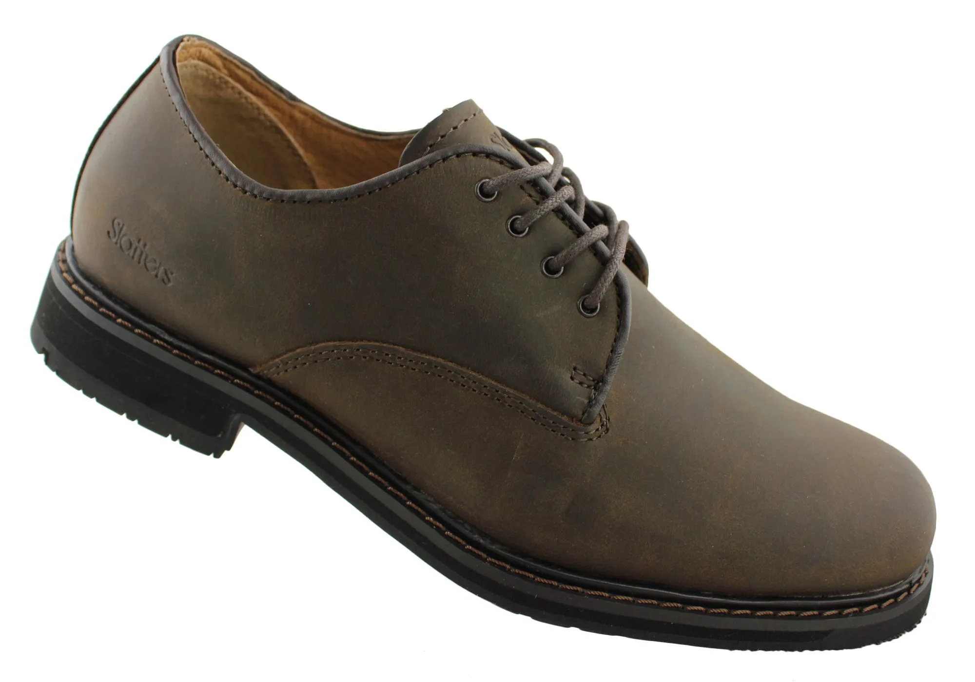 Slatters Telfast Herren Bequeme Lederschnürschuhe Slatters Schuhe