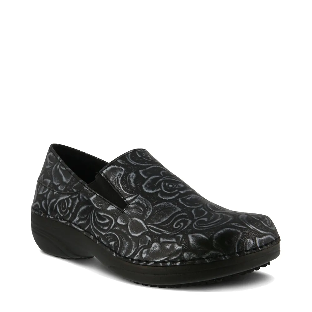 Spring Step Damen Manila rutschfester Slip-On in Schwarz