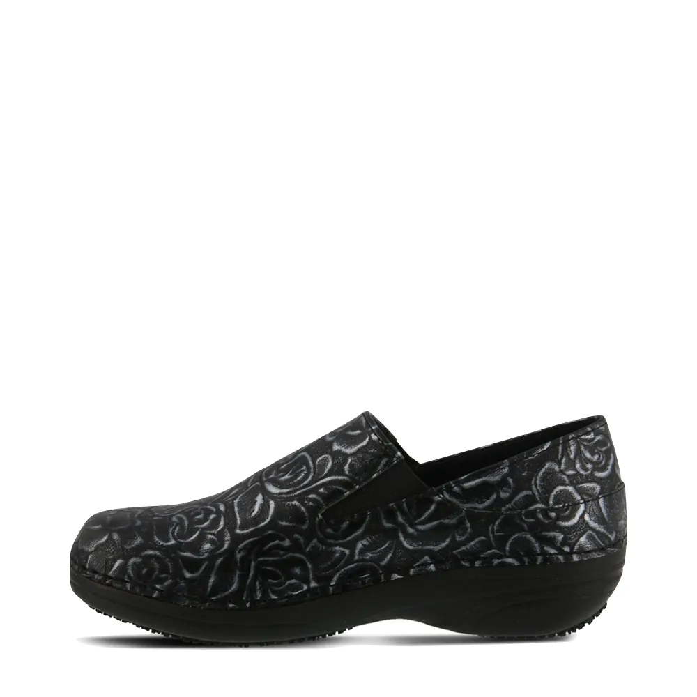 Spring Step Damen Manila rutschfester Slip-On in Schwarz