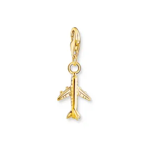 Thomas Sabo Damen Charms Schmuck Anhänger Flugzeug goldfarben