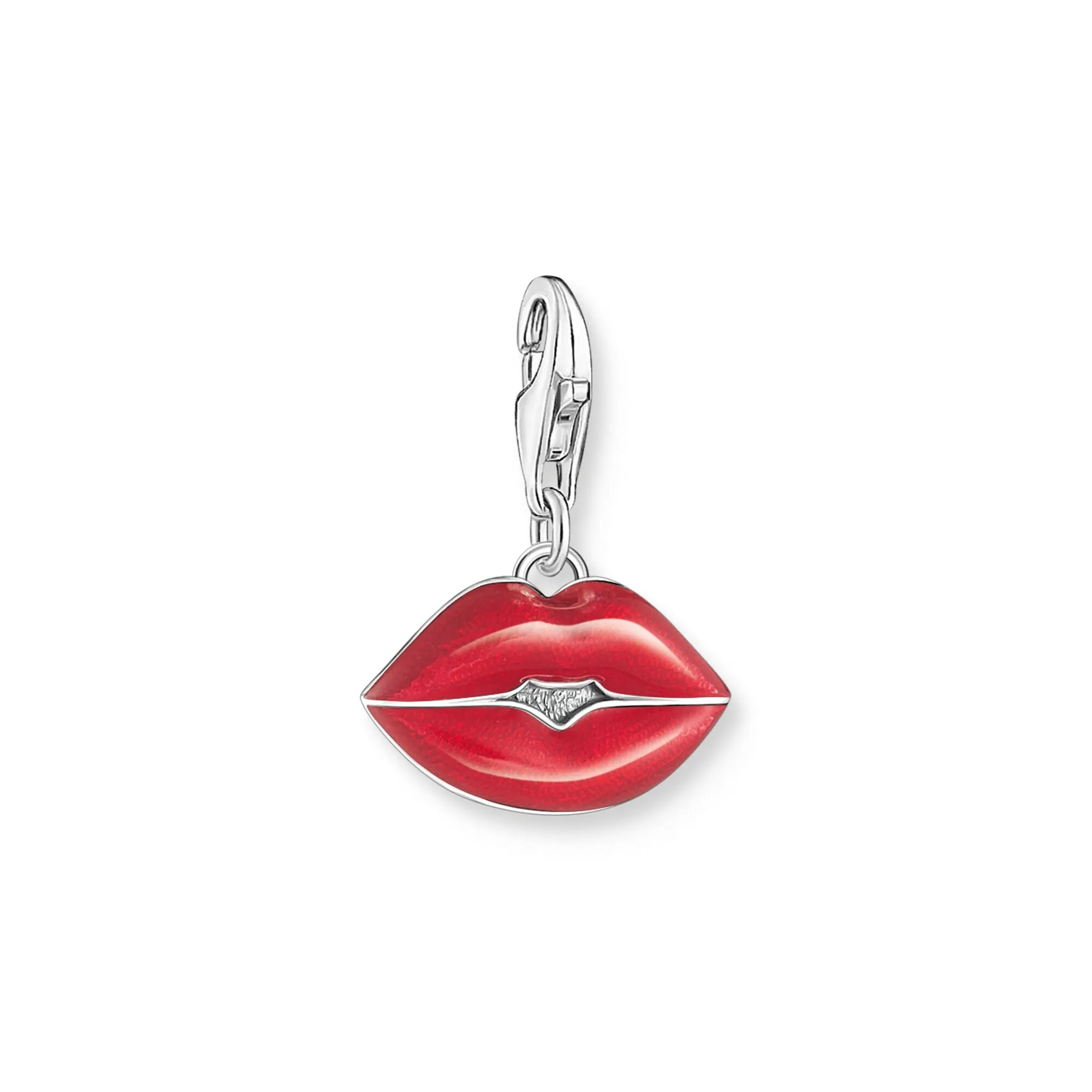 Thomas Sabo Damen Charms Schmuck Charm-Anhänger mit roten Schmolllippen