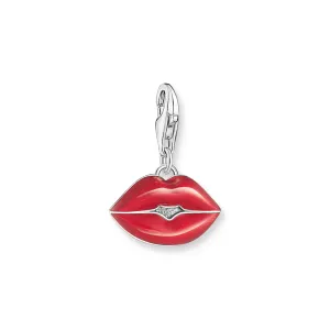 Thomas Sabo Damen Charms Schmuck Charm-Anhänger mit roten Schmolllippen