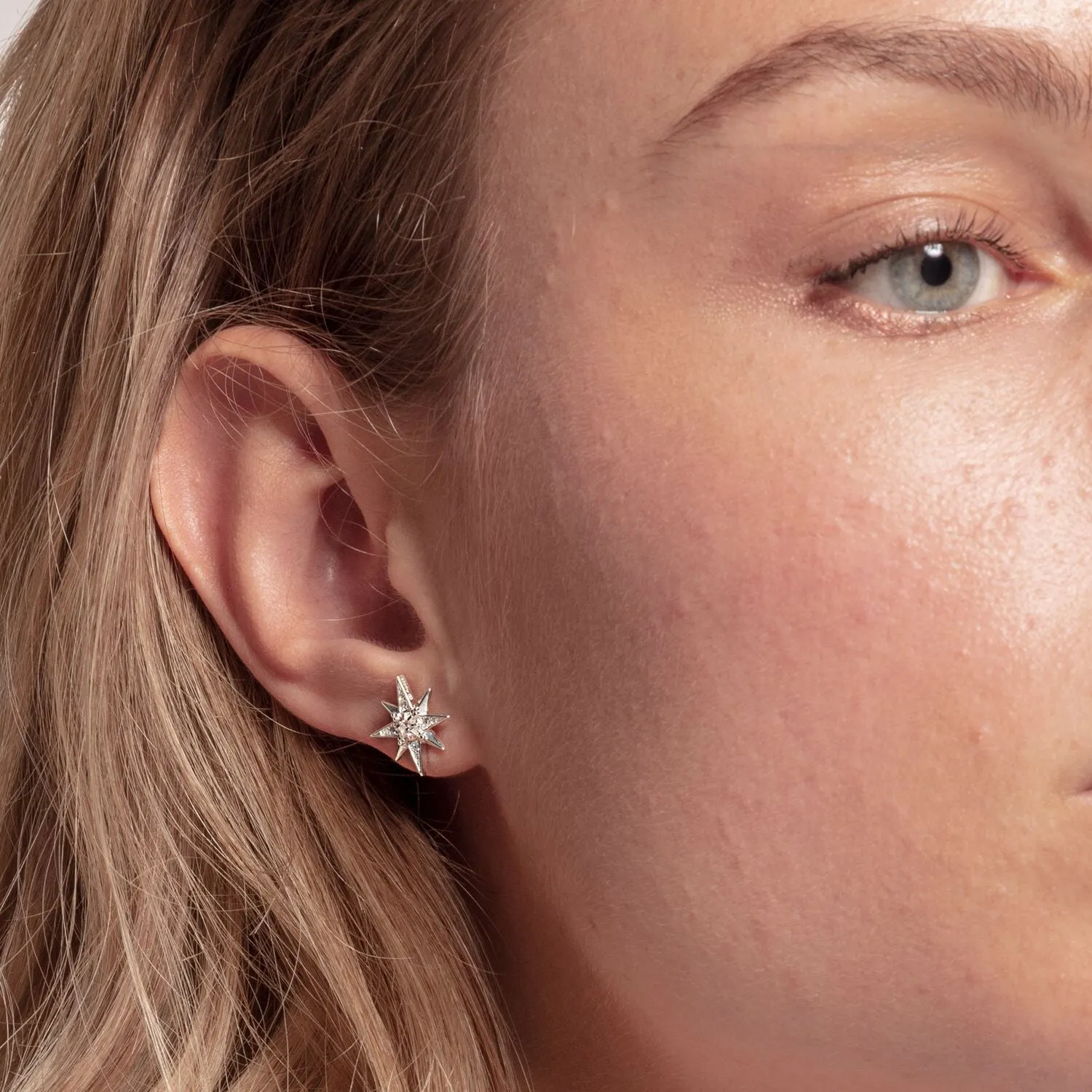 Thomas Sabo Damen Ohrringe Ohrstecker Stern Silber