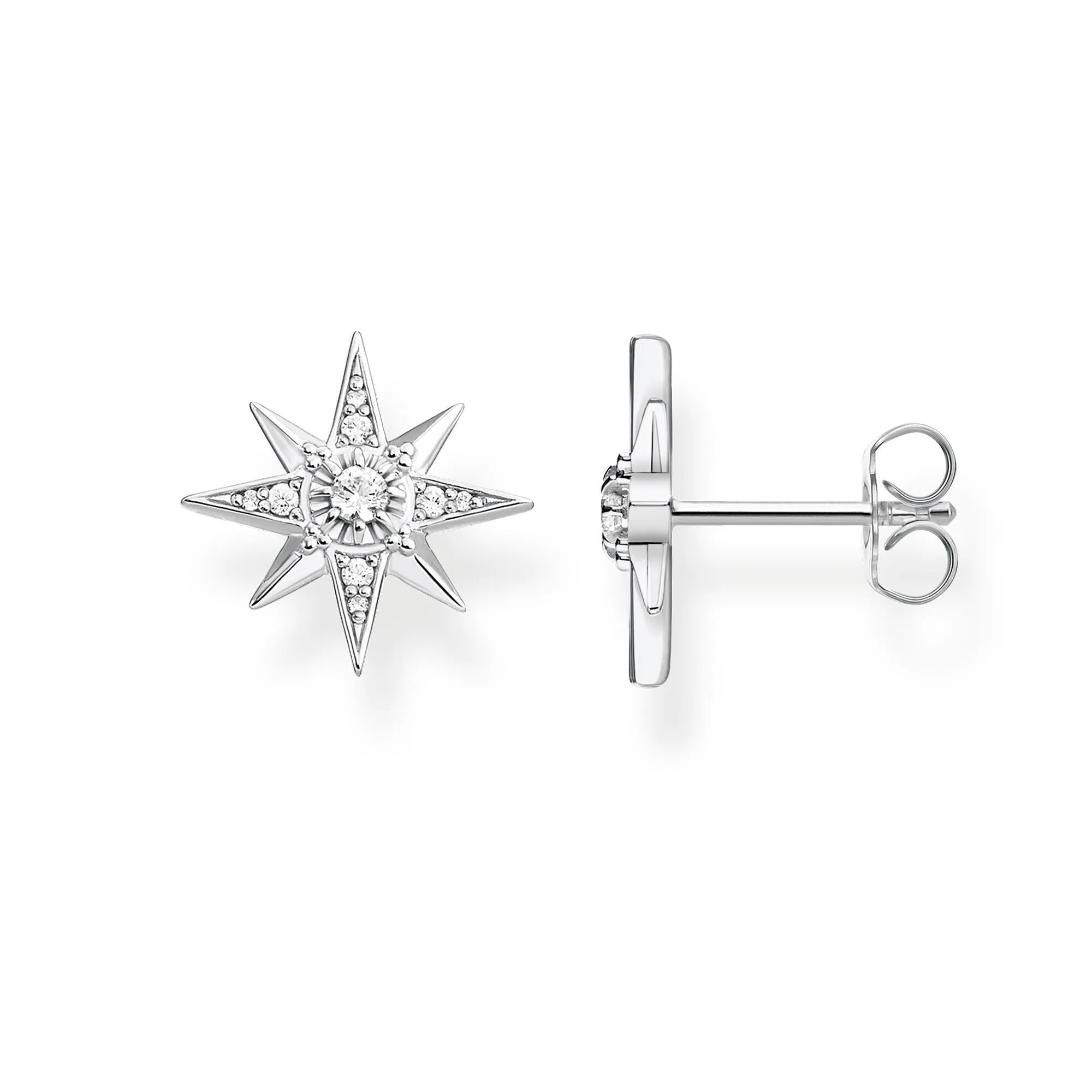 Thomas Sabo Damen Ohrringe Ohrstecker Stern Silber