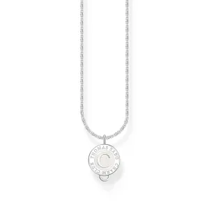 Thomas Sabo Damen Halsketten Charm-Anhänger mit kaltem Emaille Silber