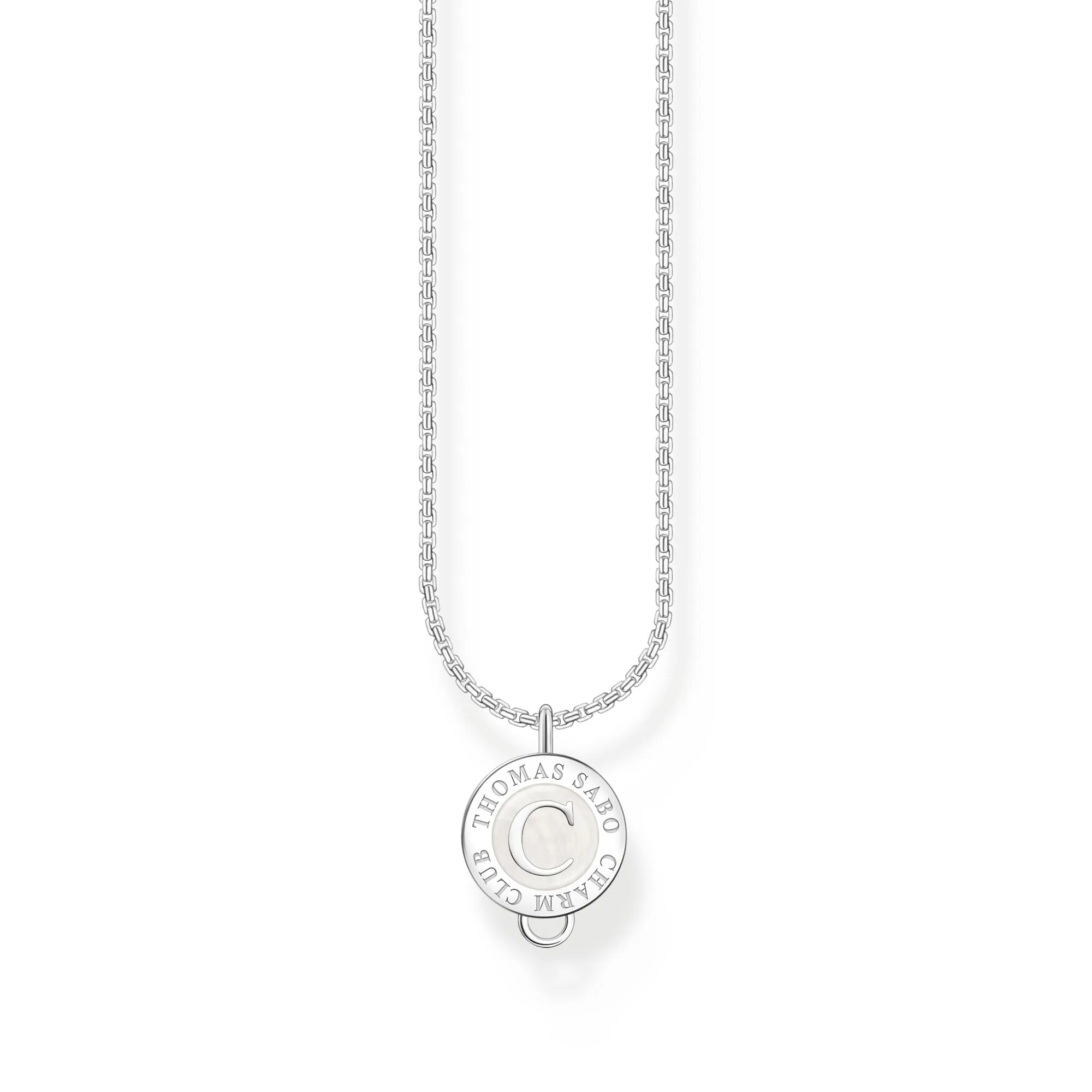 Thomas Sabo Damen Halsketten Charm-Anhänger mit kaltem Emaille Silber