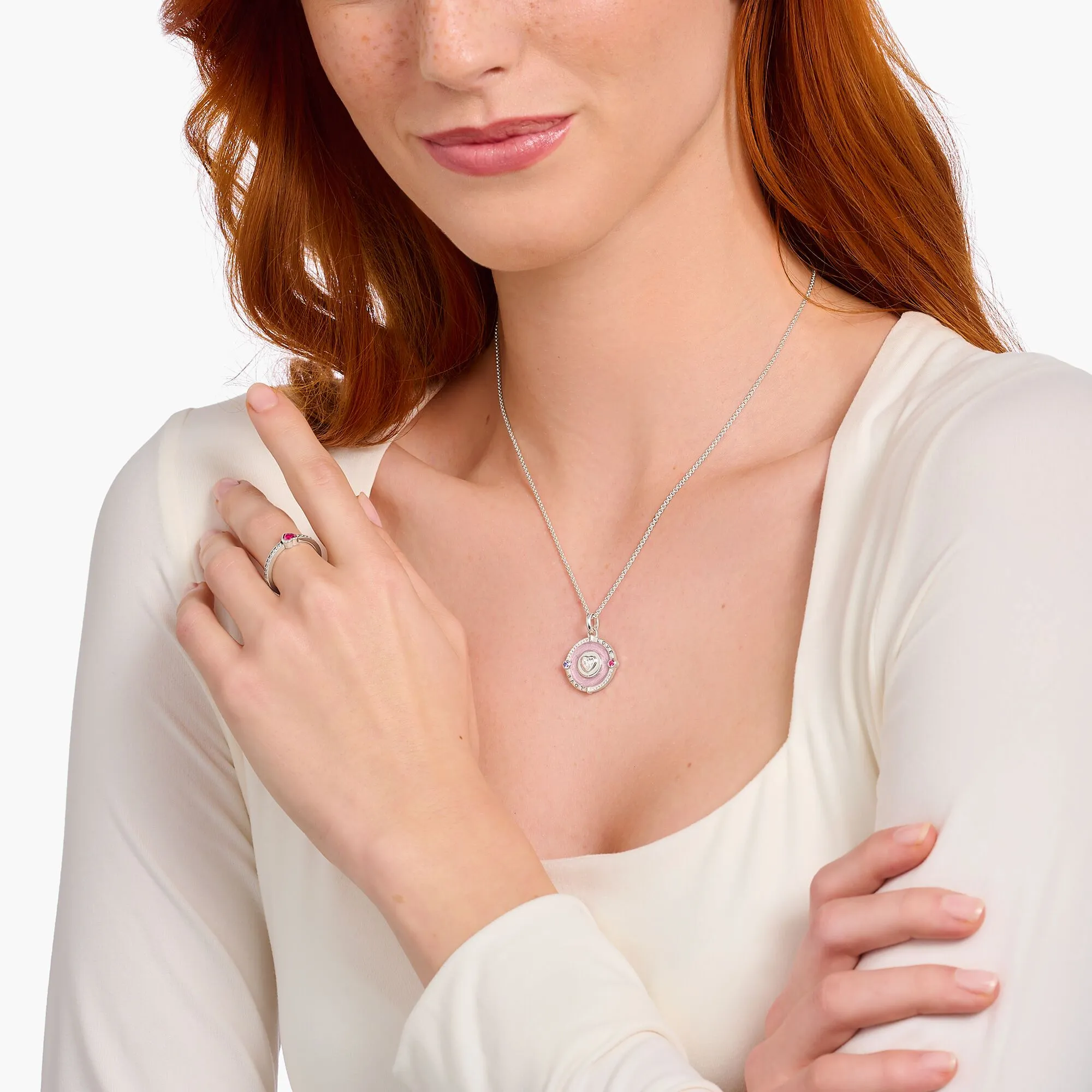 Thomas Sabo Damen Halsketten Cosmic Pink Anhänger Halskette