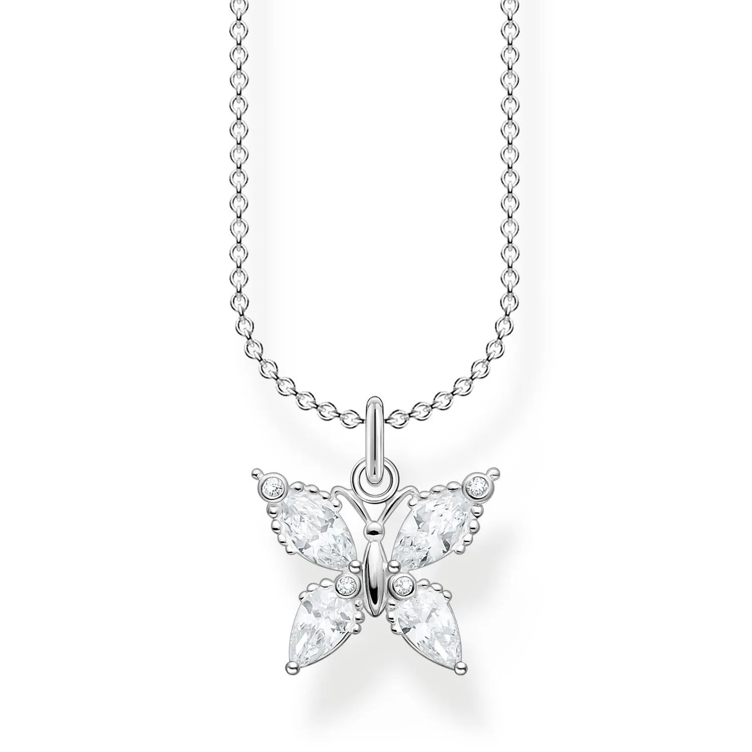 Thomas Sabo Damen Halsketten Halskette Schmetterling Silber