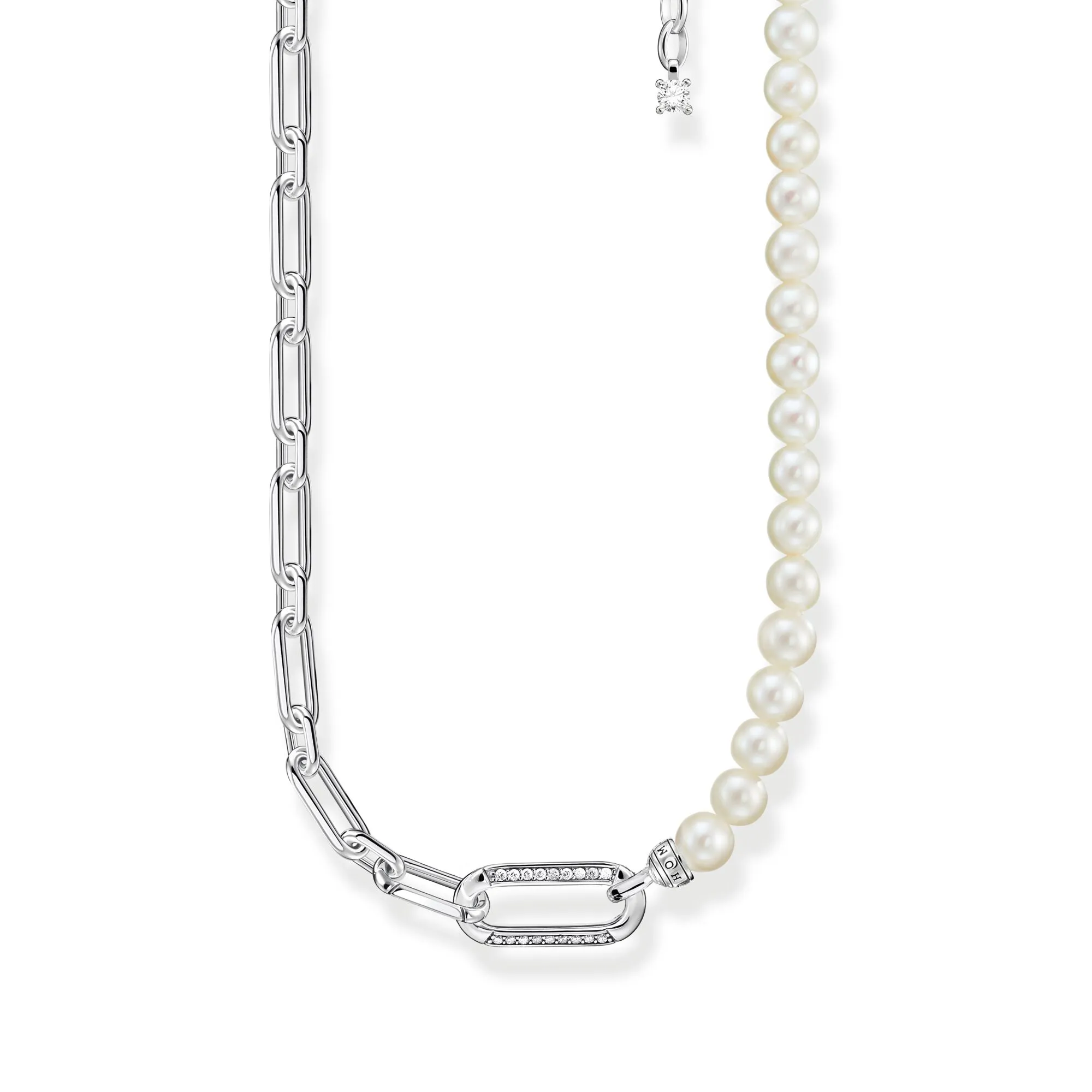 Thomas Sabo Damenketten Halskette Glieder und Perlen Silber