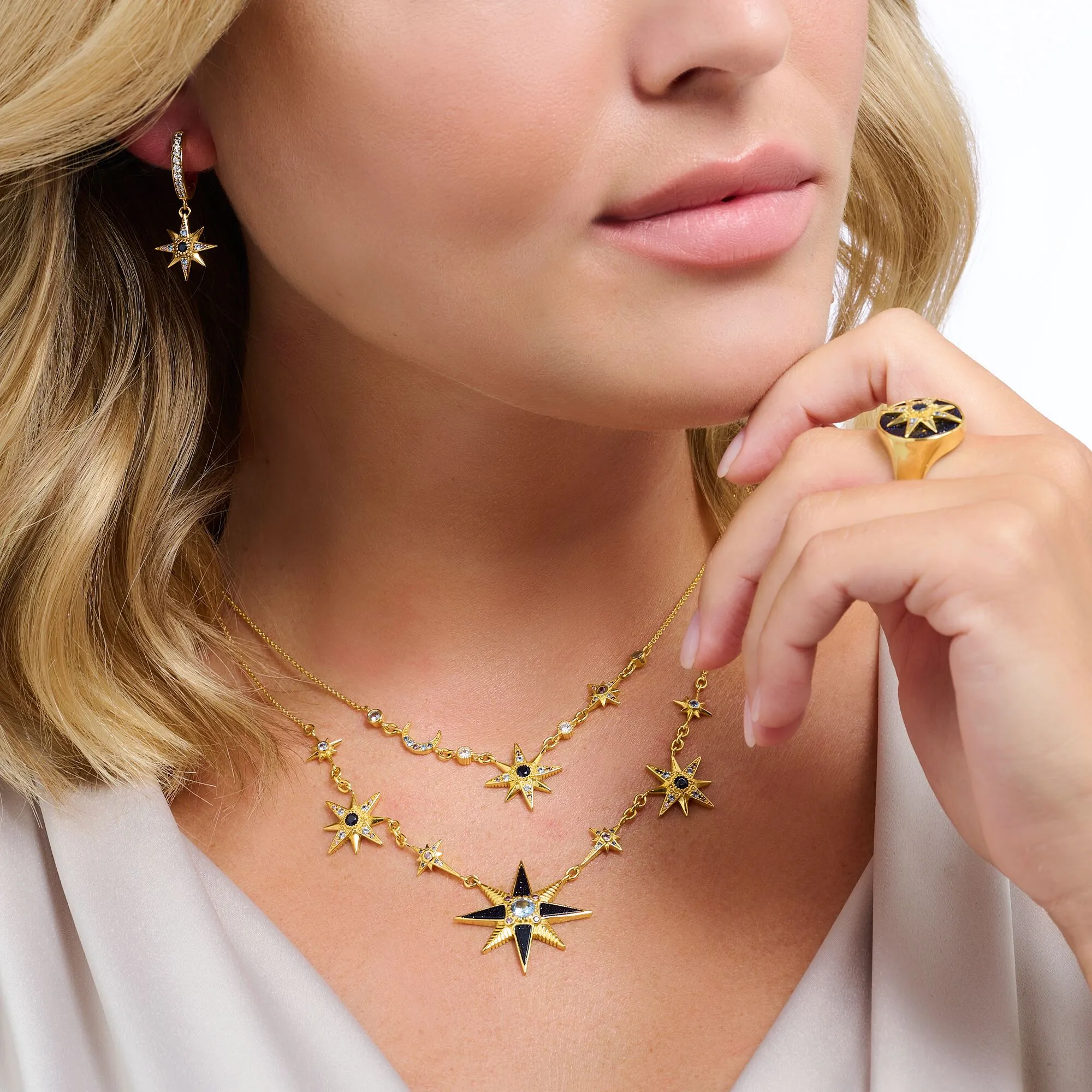 Thomas Sabo Damenketten Halskette königlicher Stern & Mond