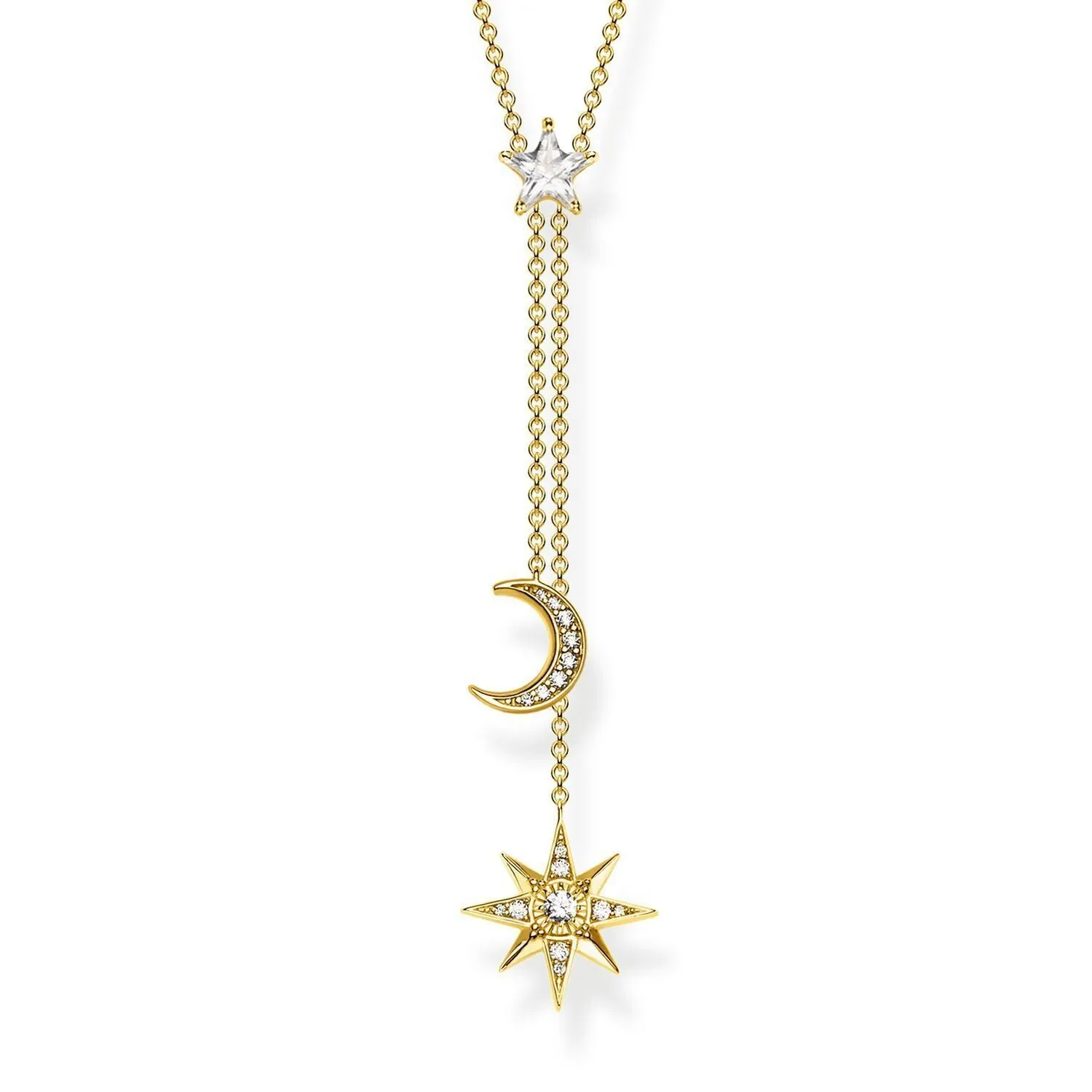 Thomas Sabo Damen Halsketten Kette Stern & Mond Gold