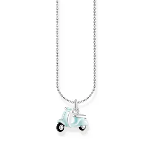 Thomas Sabo Damenketten Halskette mit blauem Roller-Anhänger