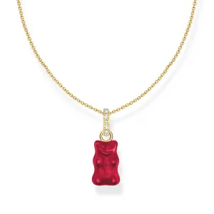 Thomas Sabo Damen Halsketten Halskette mit Rotgoldbär-Anhänger und Zirkonia