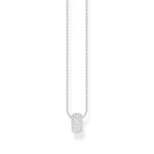 Thomas Sabo Damenketten Halskette mit Ringanhänger und weißem Zirkonia