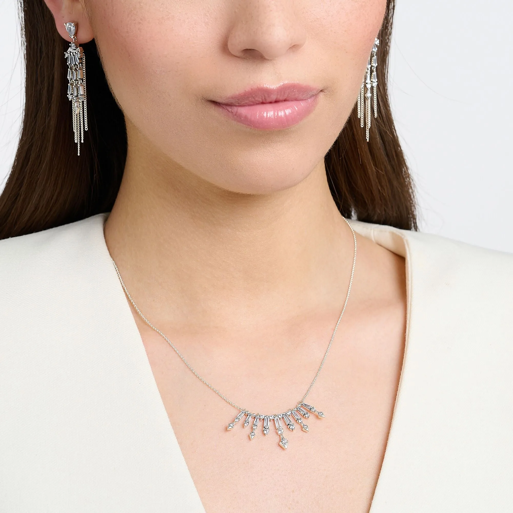 Thomas Sabo Damenketten Kette mit winterlichen Sonnenstrahlen Silber